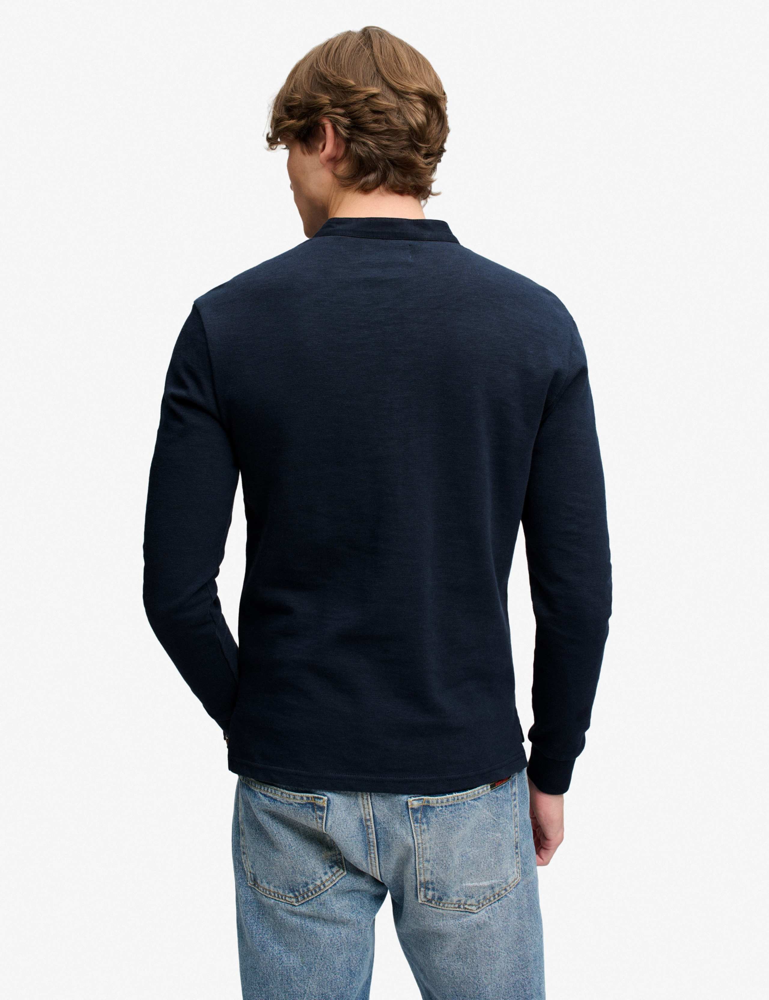 Pure Cotton Grandad Collar Long Sleeve Top 6 of 7