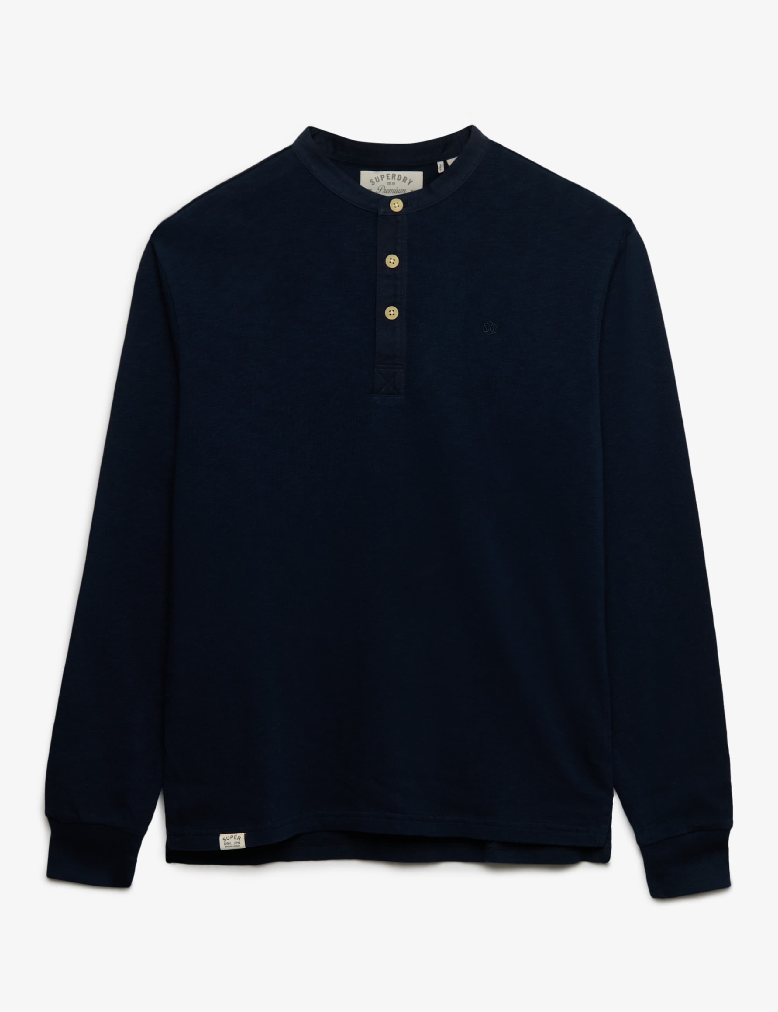 Pure Cotton Grandad Collar Long Sleeve Top 2 of 7
