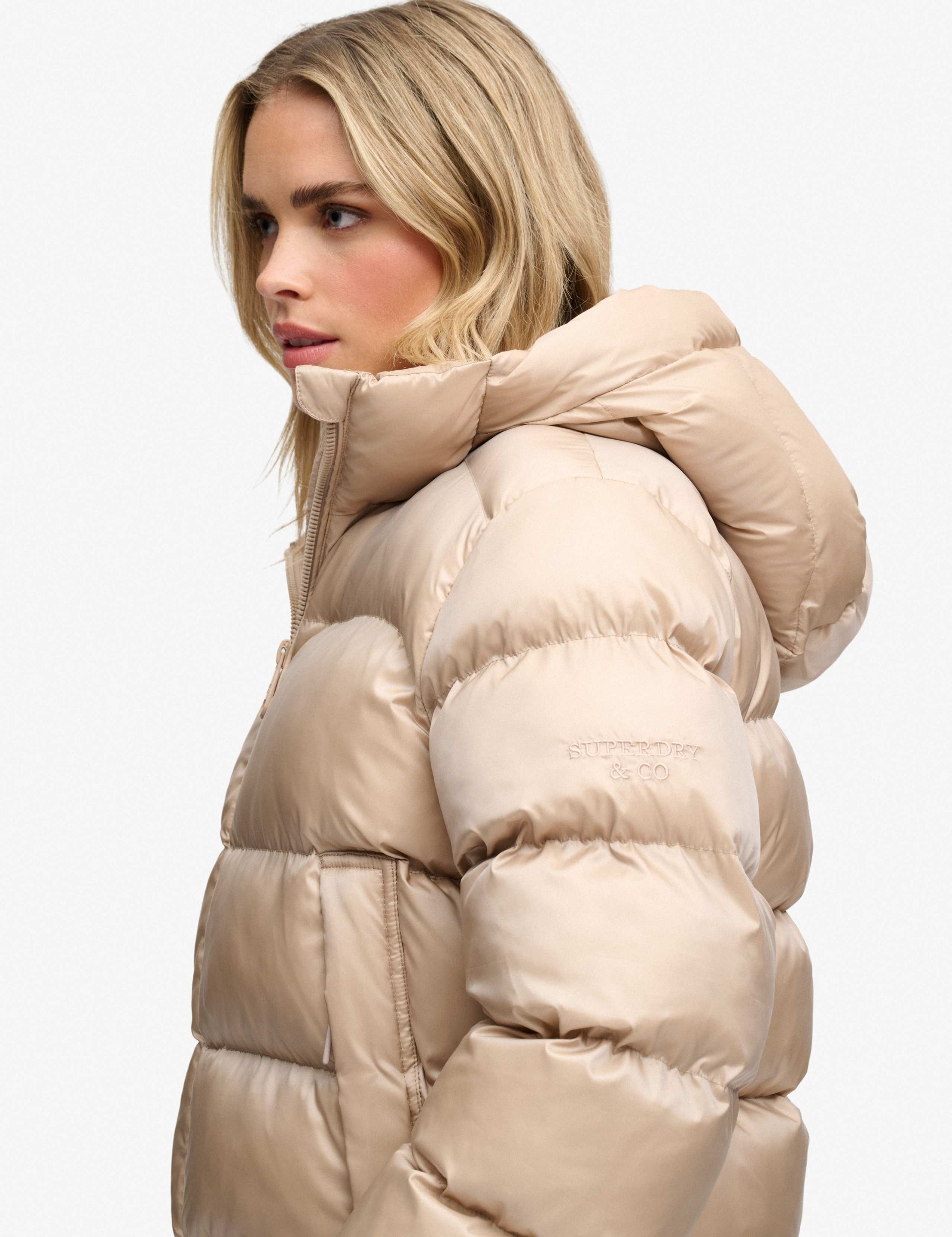 High Shine Padded Hooded Puffer Jacket 6 of 8