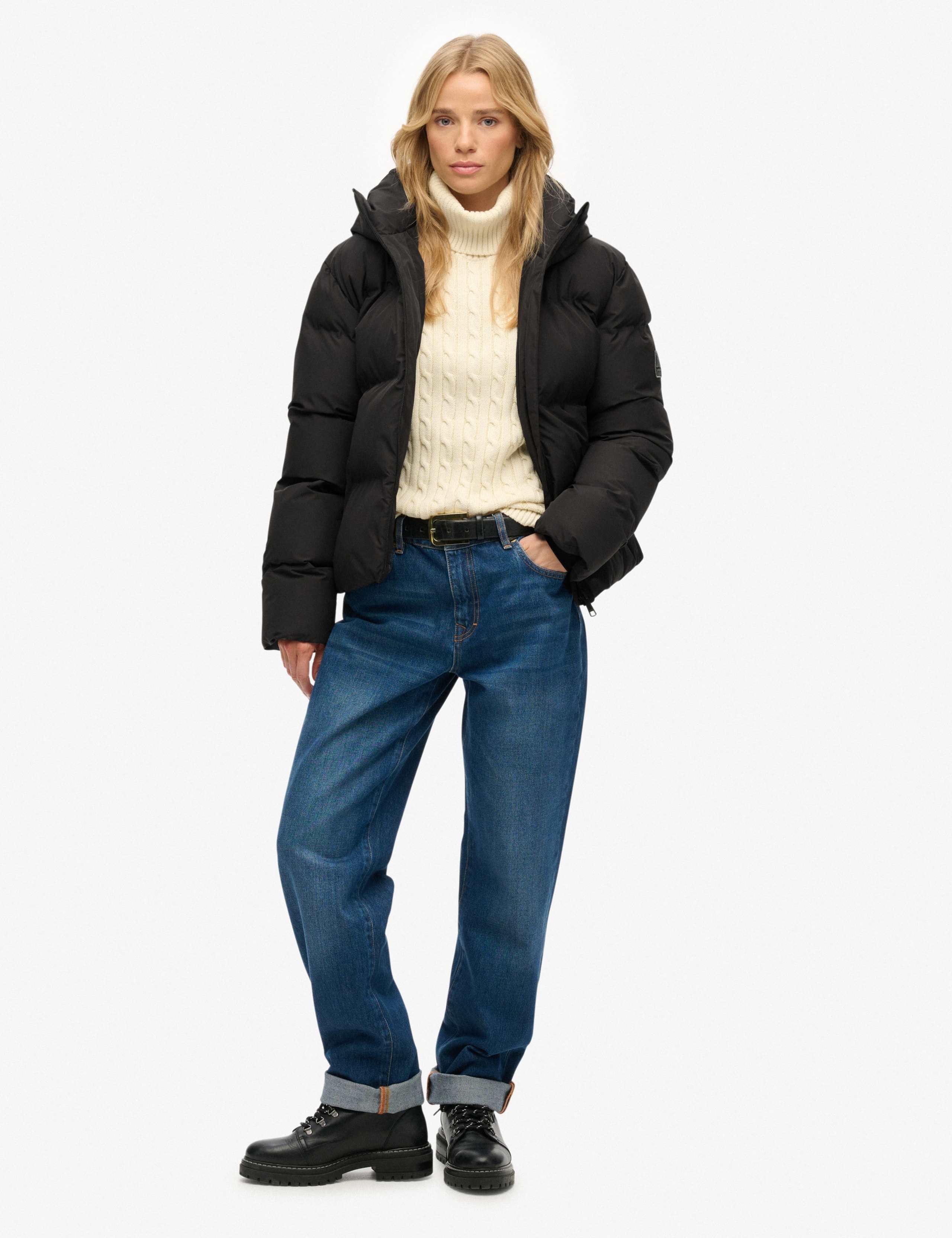 Padded Hooded Boxy Puffer Jacket 3 of 7
