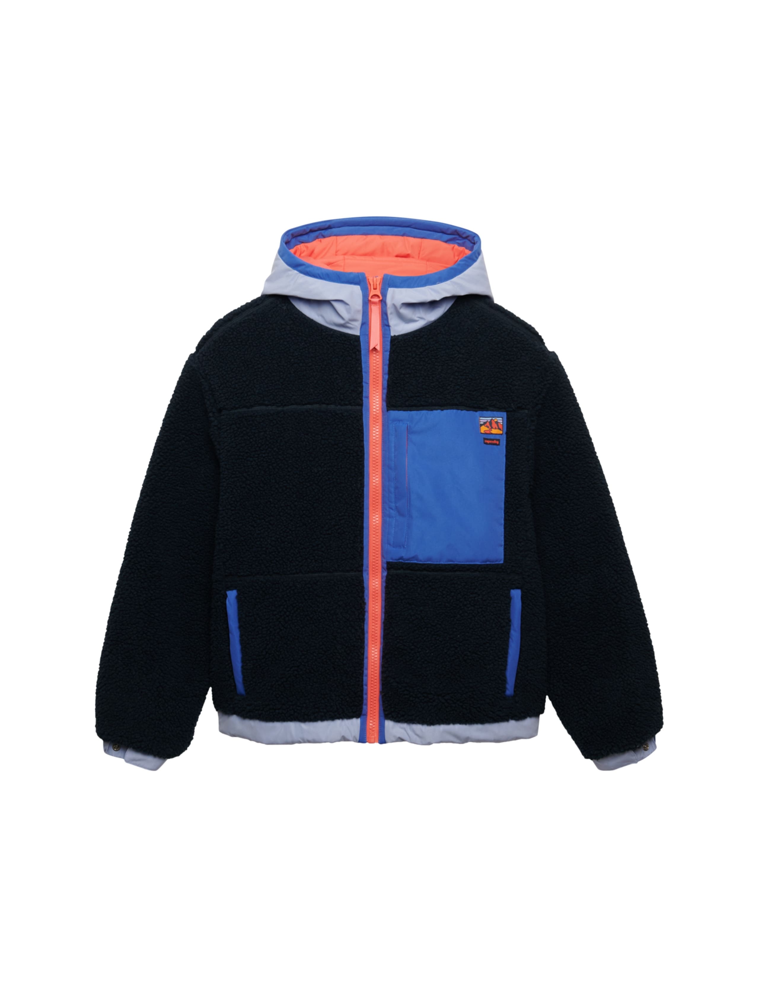 Padded Hooded Colour Block Jacket 2 of 7