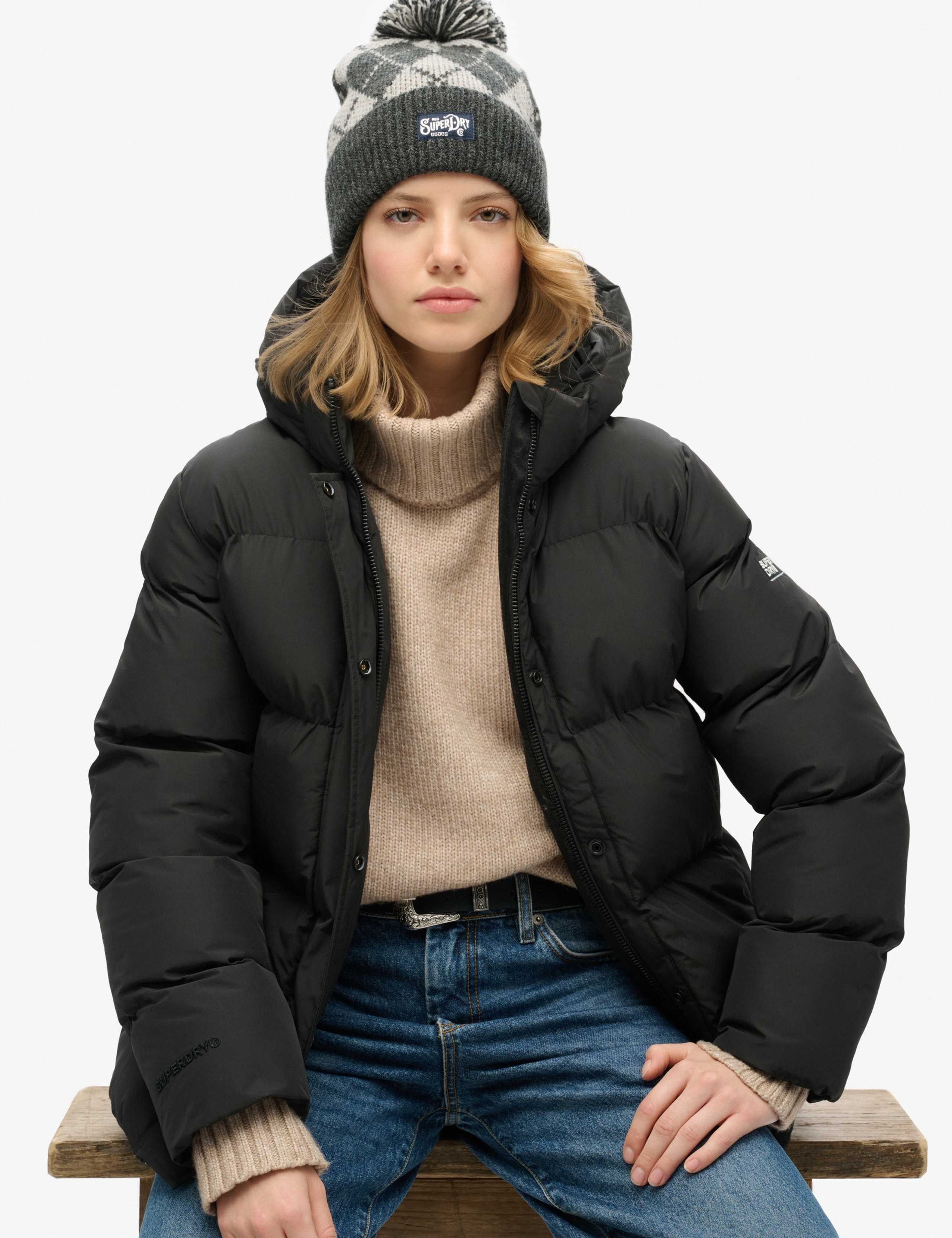 Padded Hooded Mid Length Sports Puffer Jacket 3 of 8