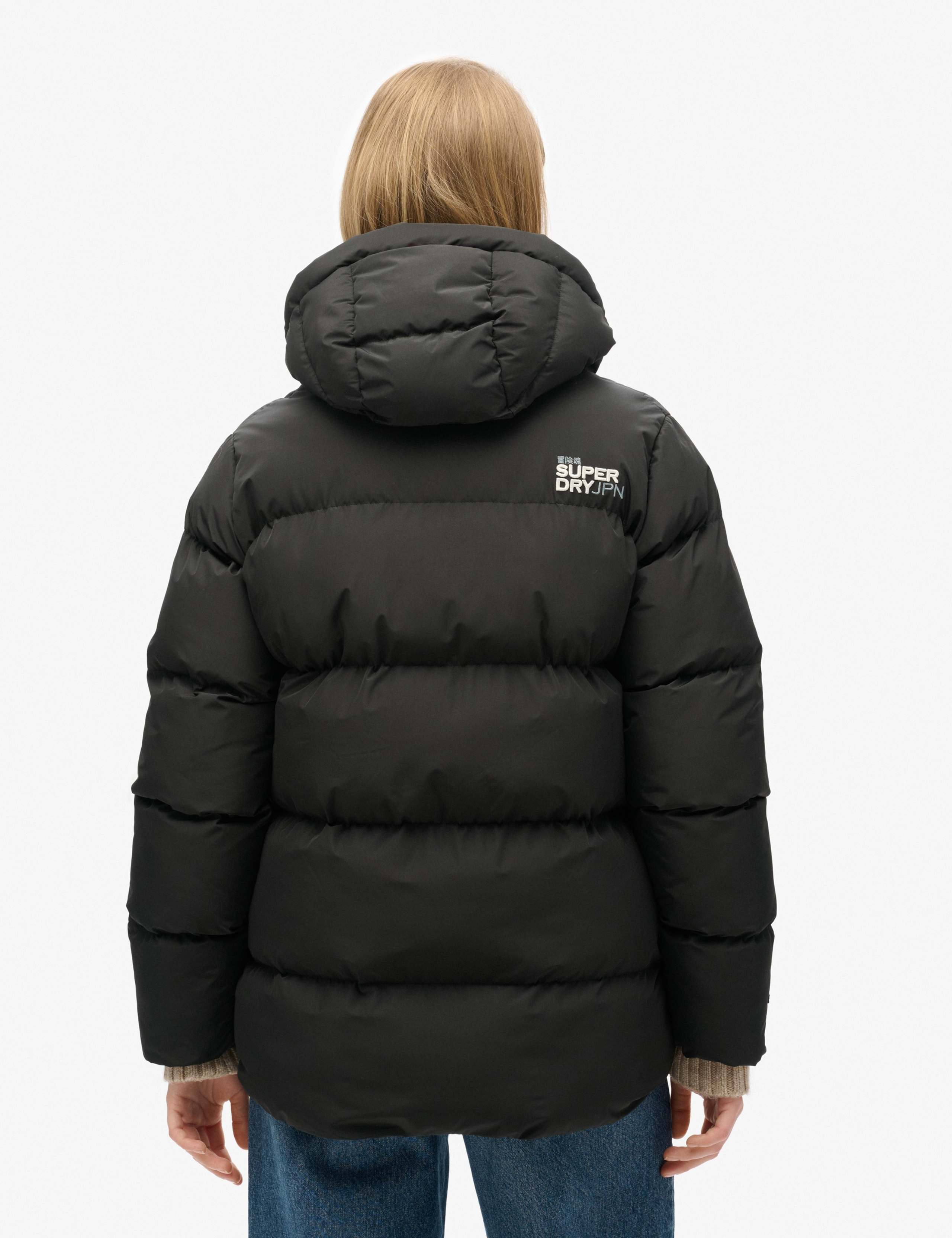Padded Hooded Mid Length Sports Puffer Jacket 6 of 8