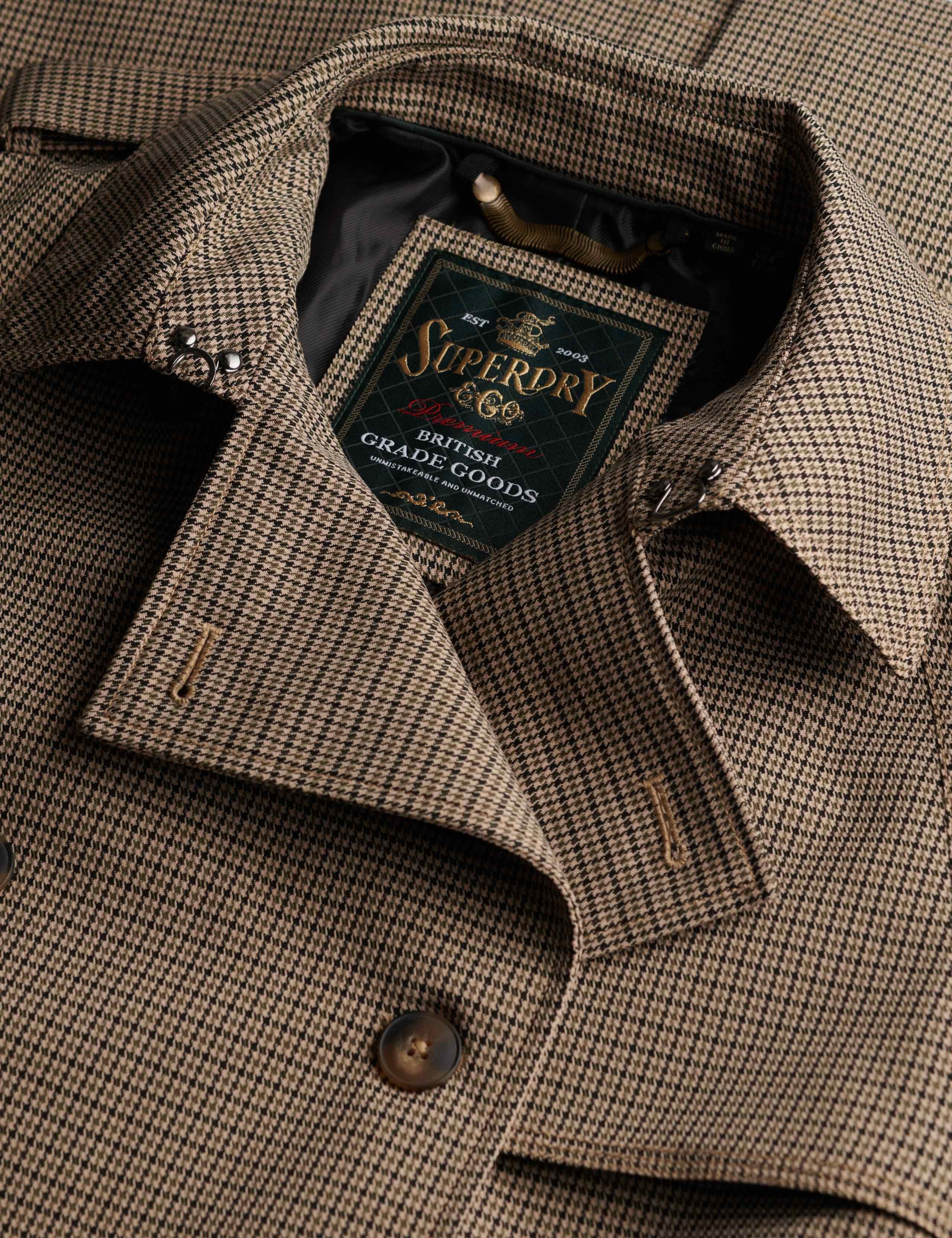Checked Belted Longline Trench Coat 8 of 8