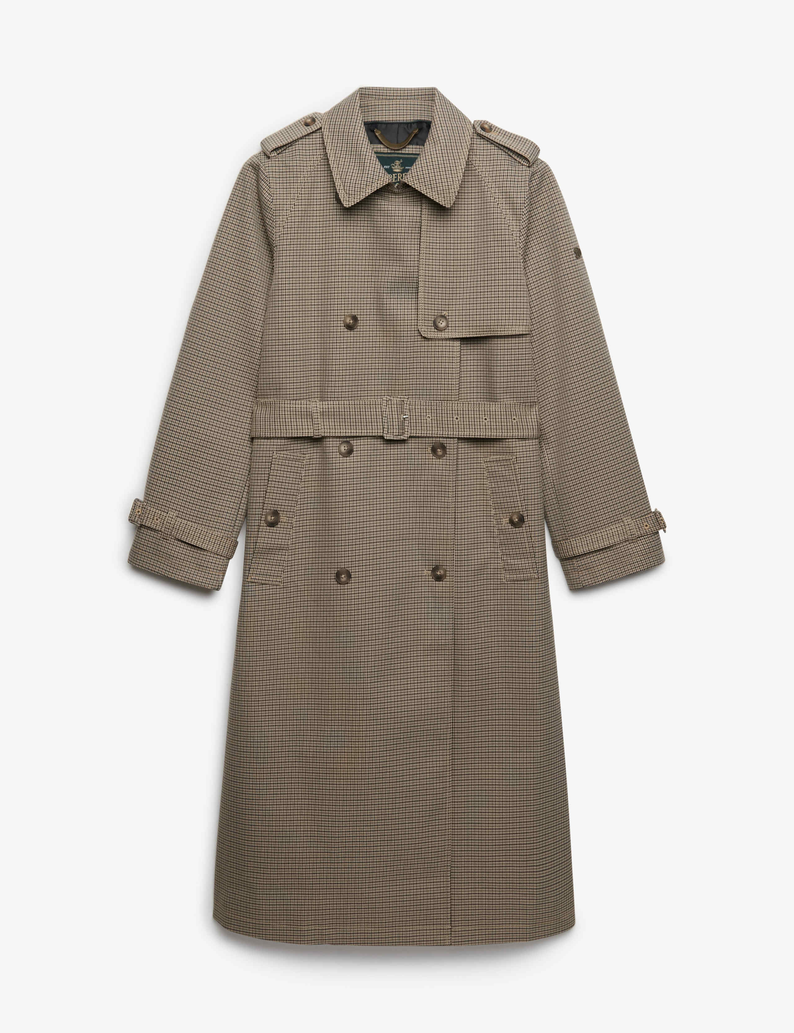 Checked Belted Longline Trench Coat 2 of 8