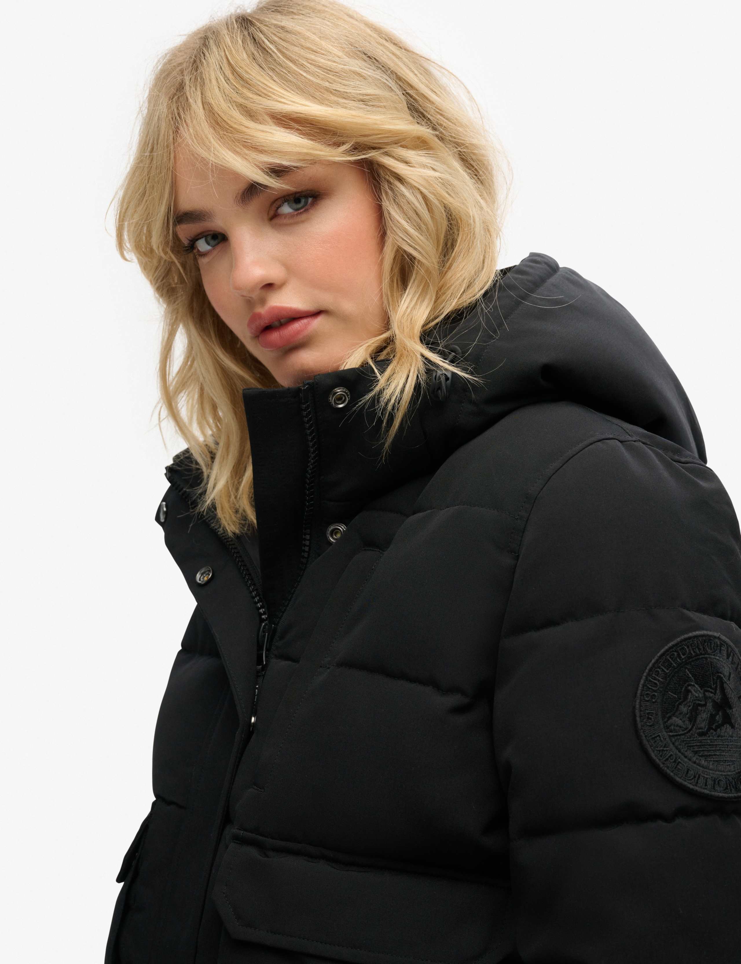 Padded Hooded Borg Lined Bomber Jacket 5 of 7