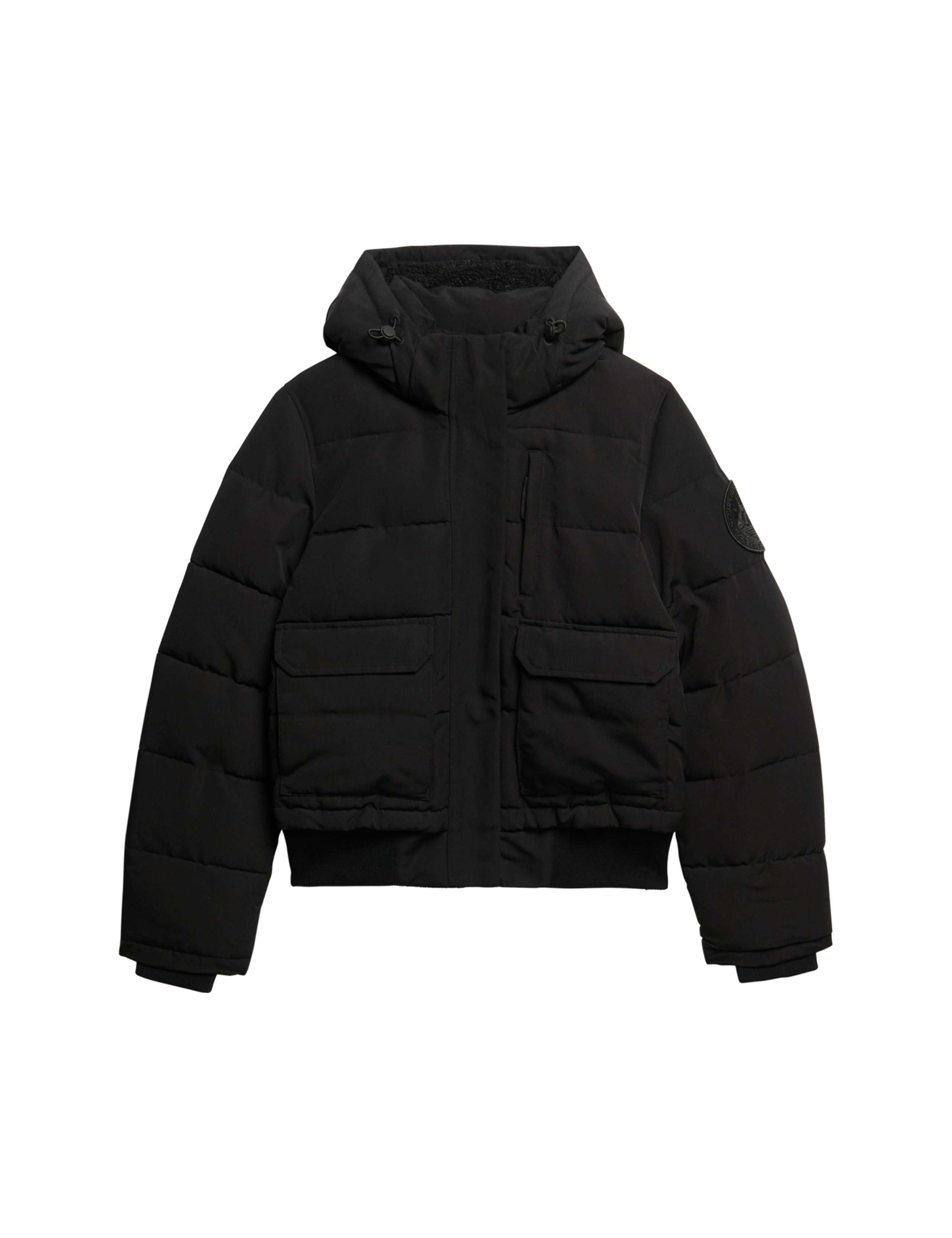 Padded Hooded Borg Lined Bomber Jacket 2 of 7