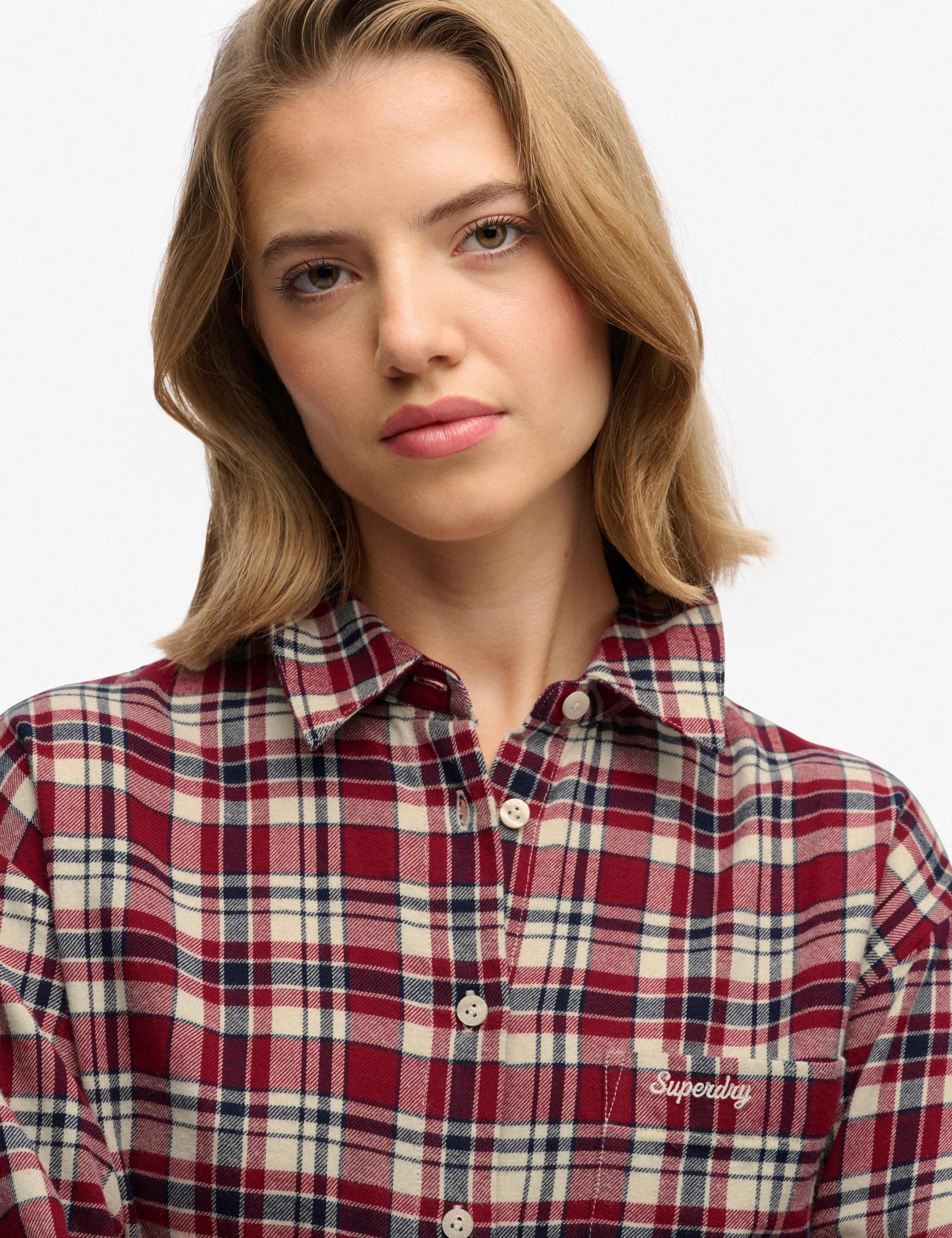 Pure Cotton Checked Relaxed Flannel Shirt 5 of 7