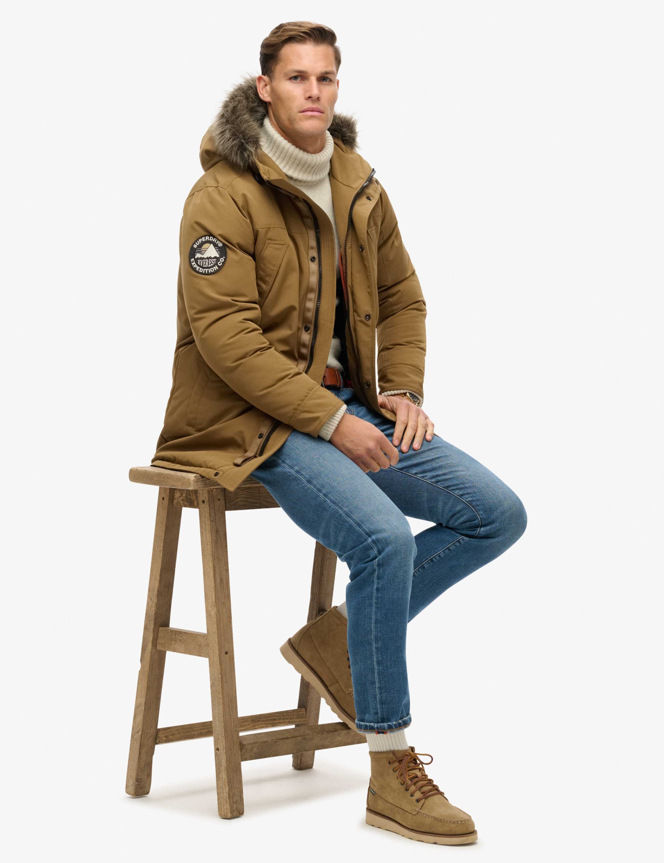 Padded Hooded Longline Faux Fur Trim Parka Jacket 2 of 6