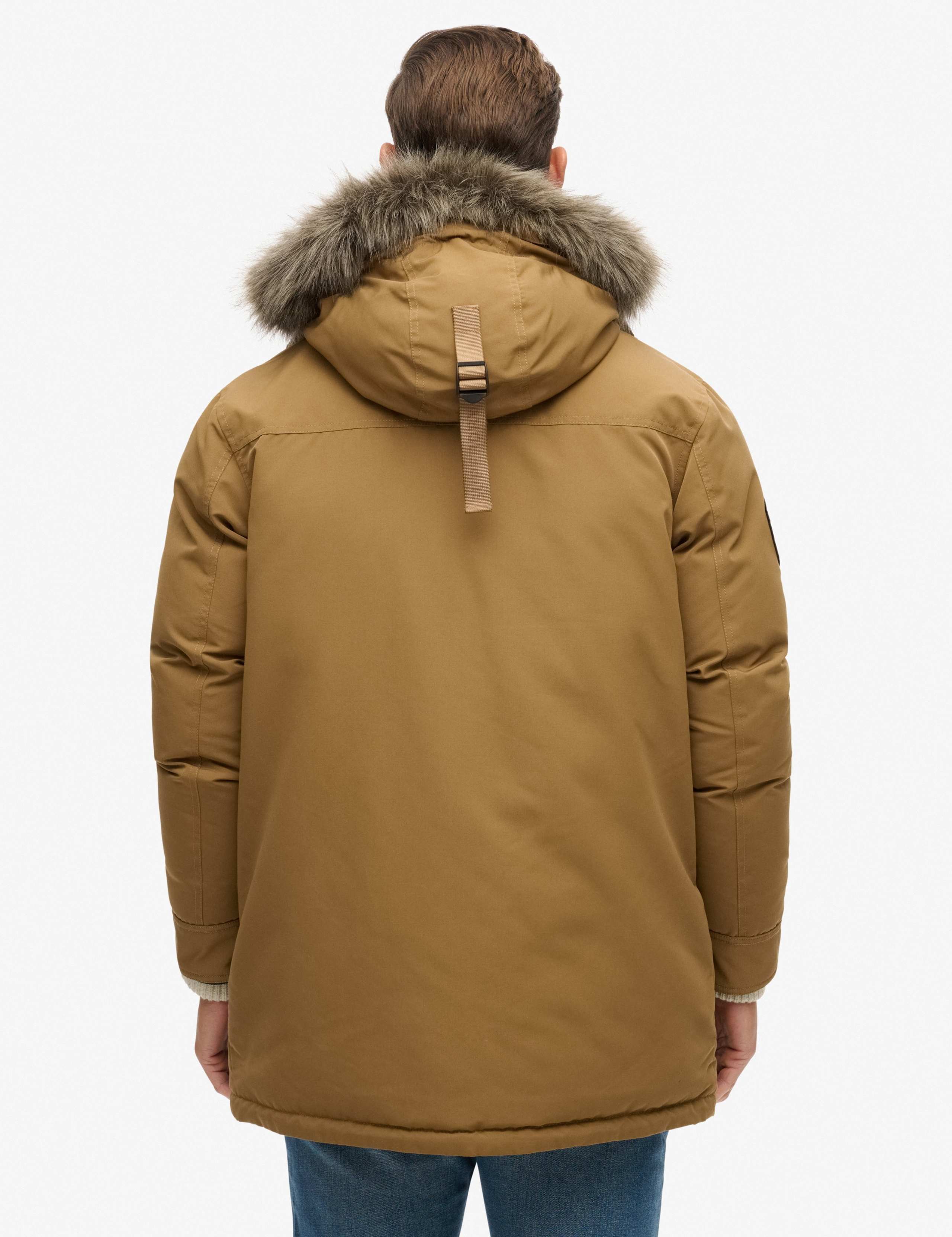 Padded Hooded Longline Faux Fur Trim Parka Jacket 5 of 6