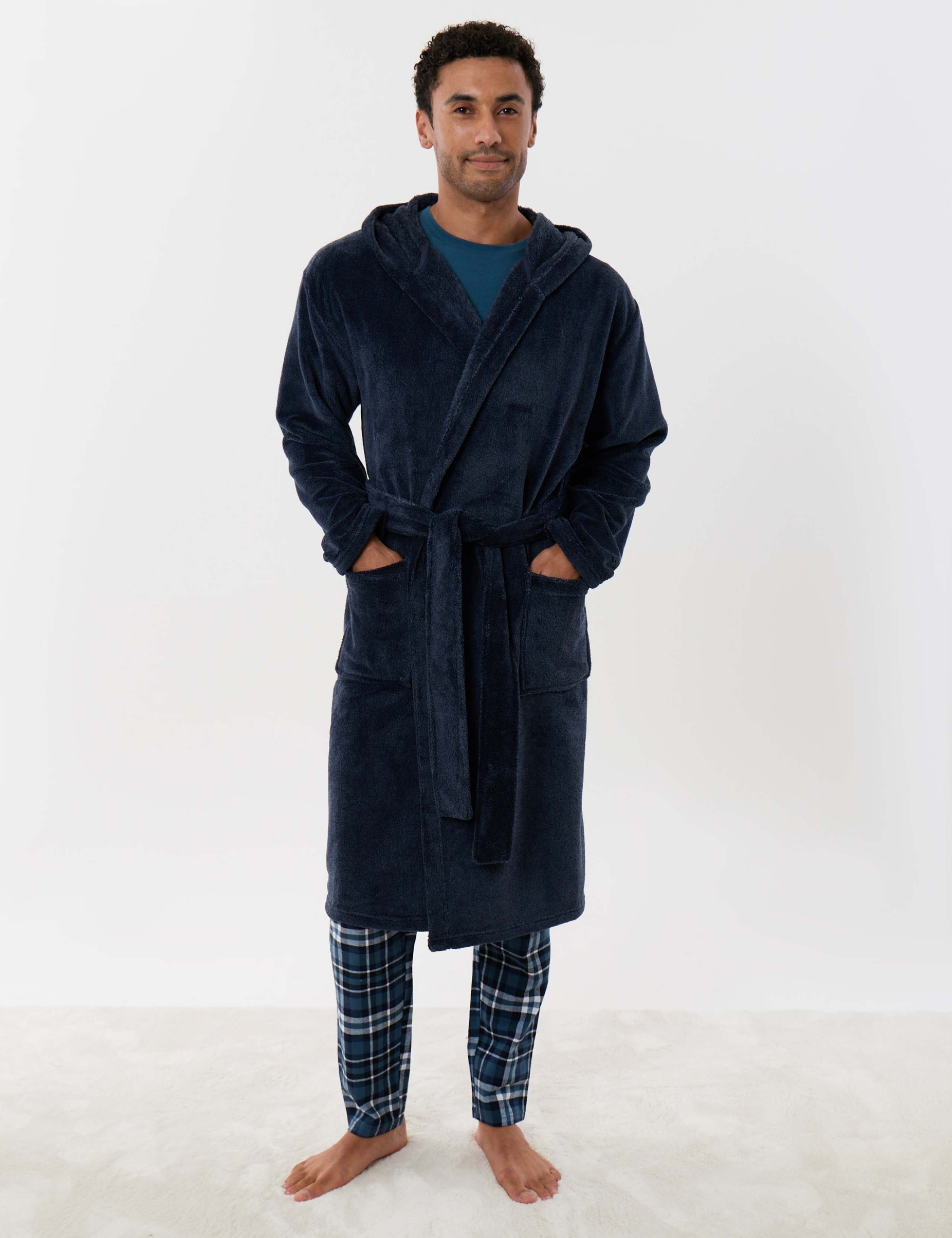Fleece Hooded Dressing Gown 3 of 5