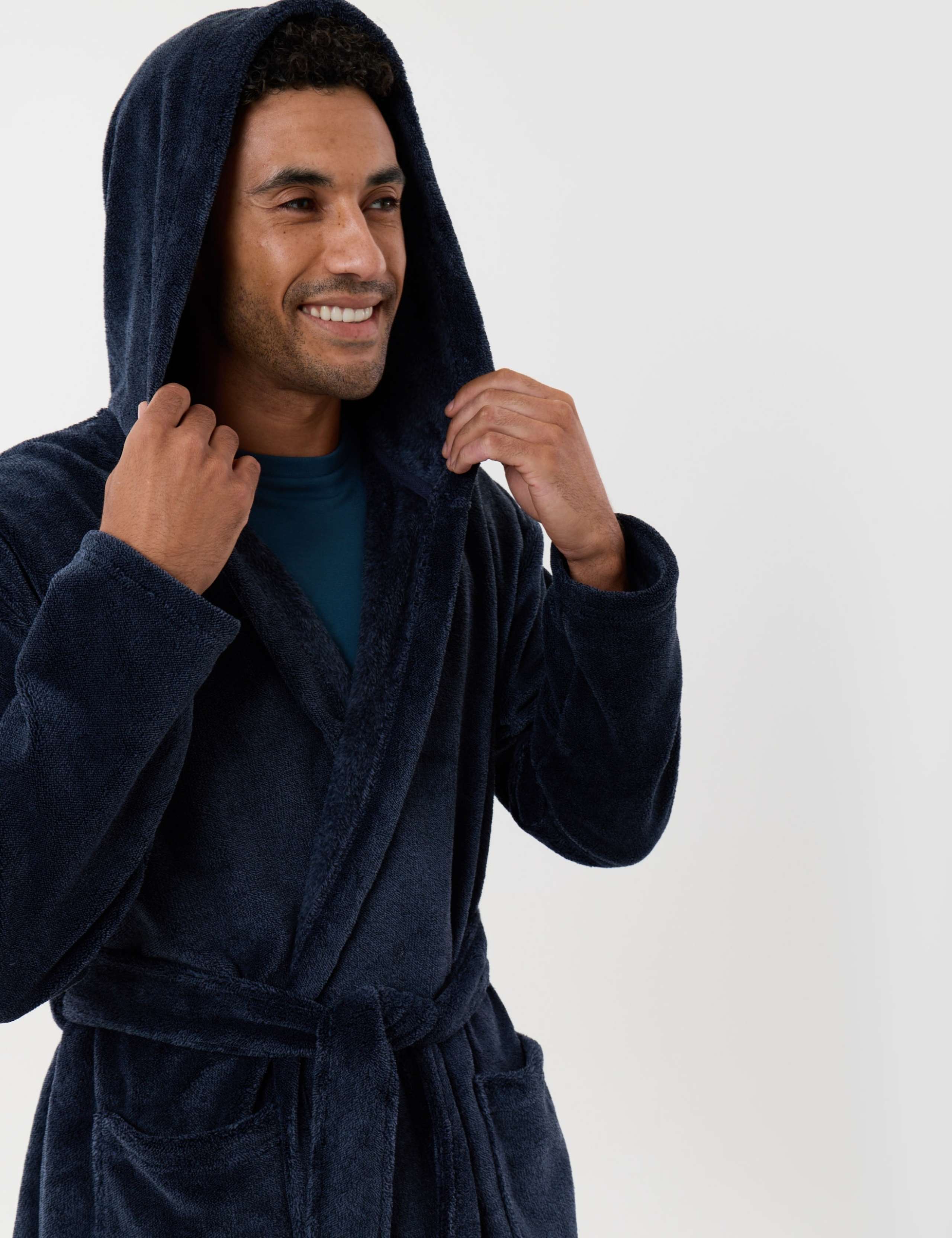 Fleece Hooded Dressing Gown 4 of 5