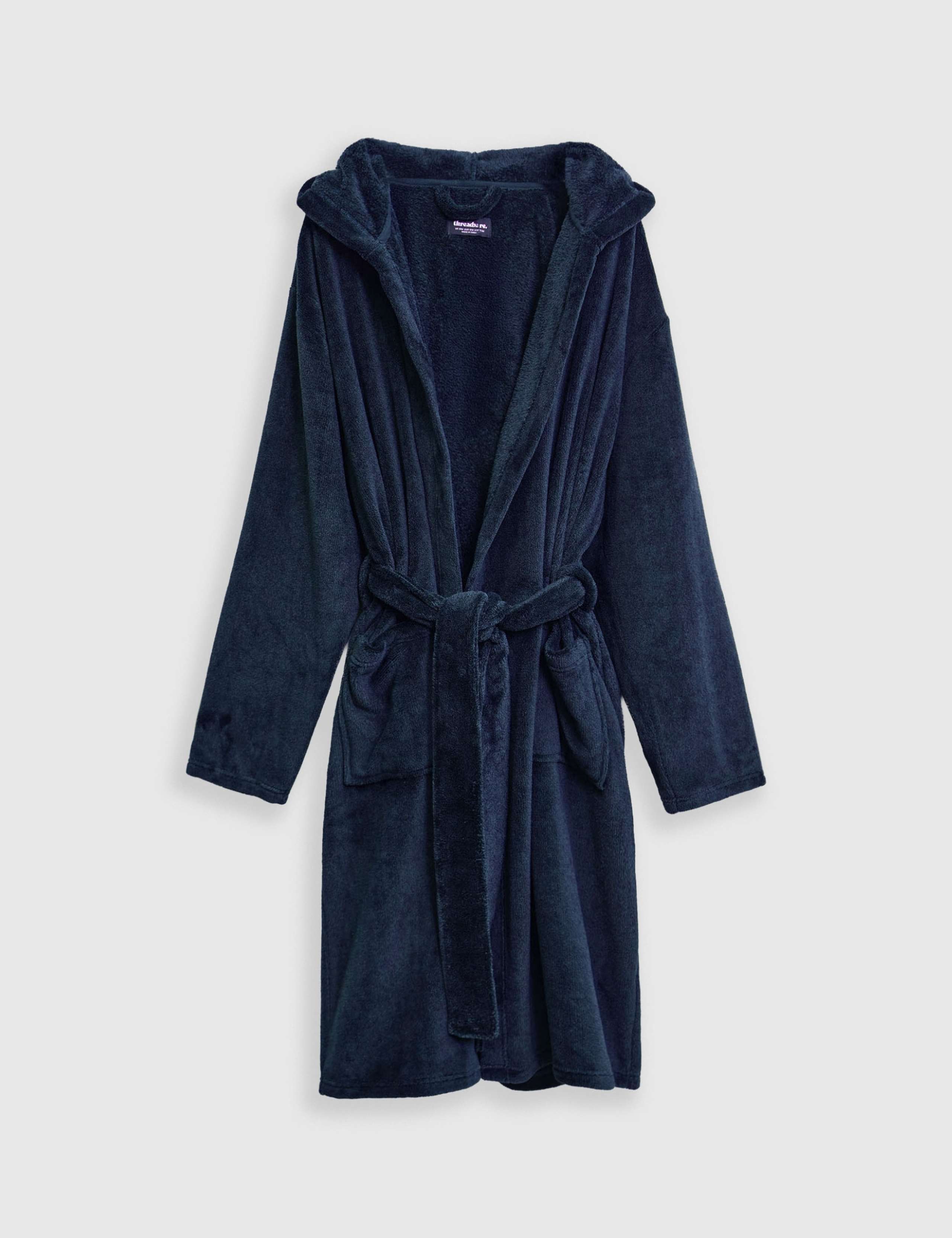 Fleece Hooded Dressing Gown 2 of 5
