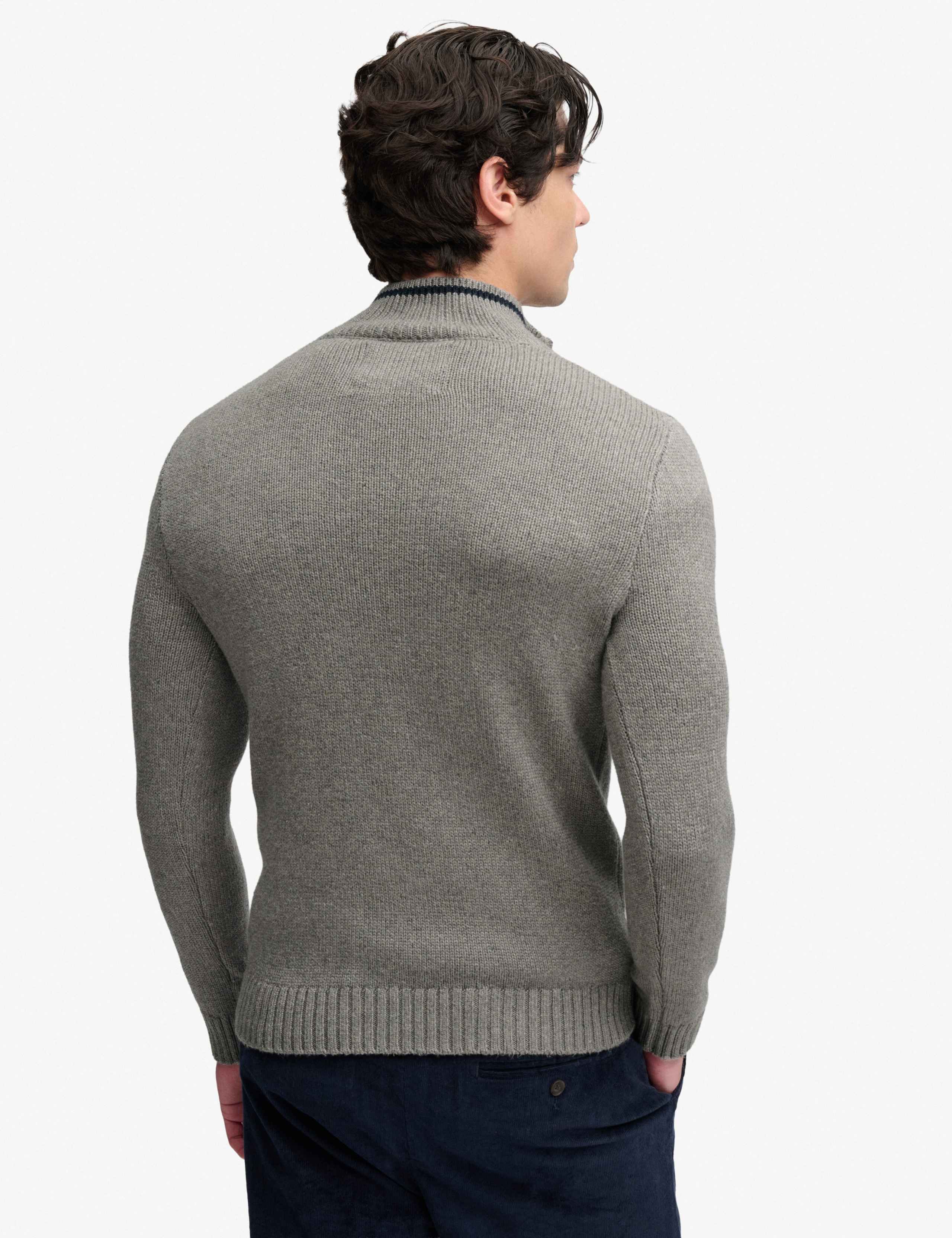 Cotton Rich Textured Half Zip Jumper 6 of 7