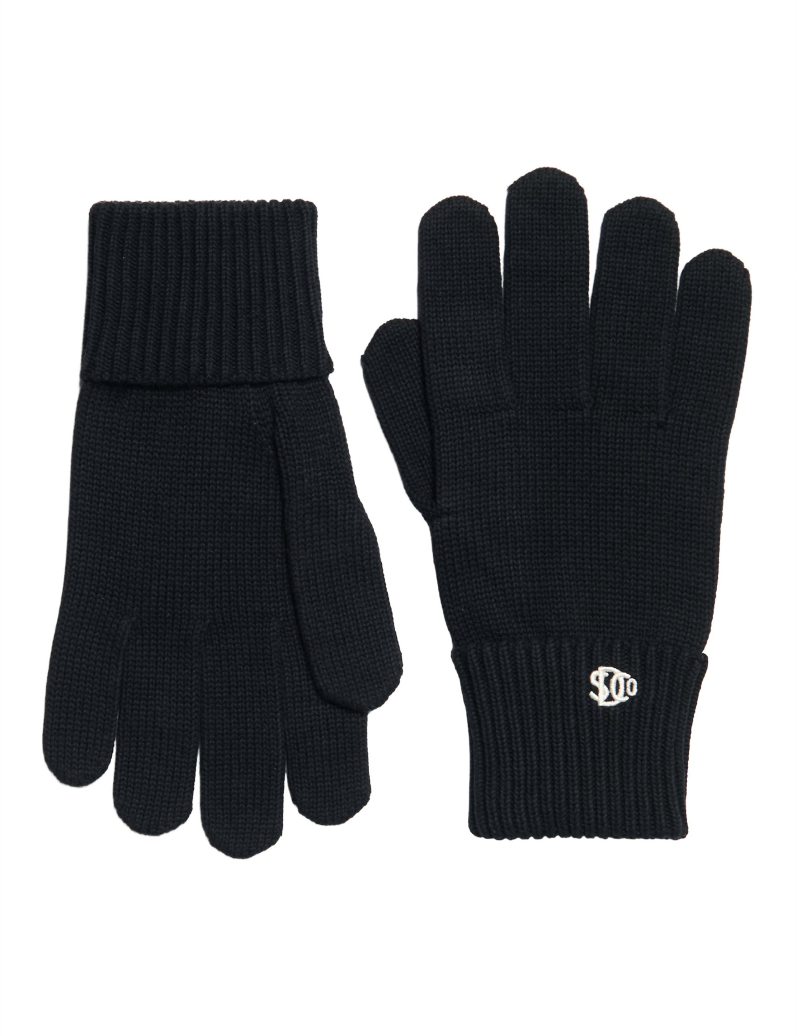 Pure Cotton Knitted Logo Gloves 1 of 2