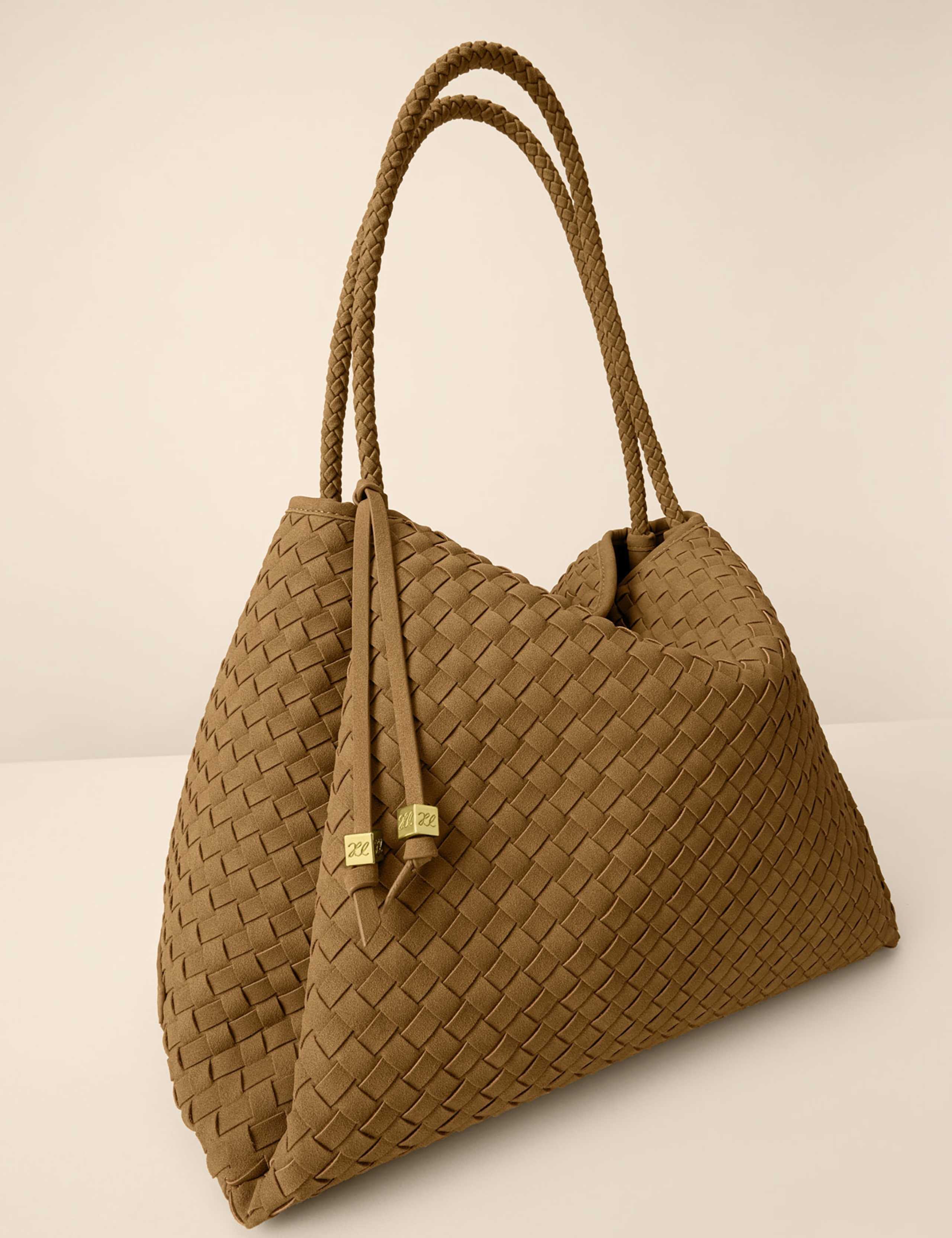 Woven Faux Suede Large Shoulder Bag 5 of 8