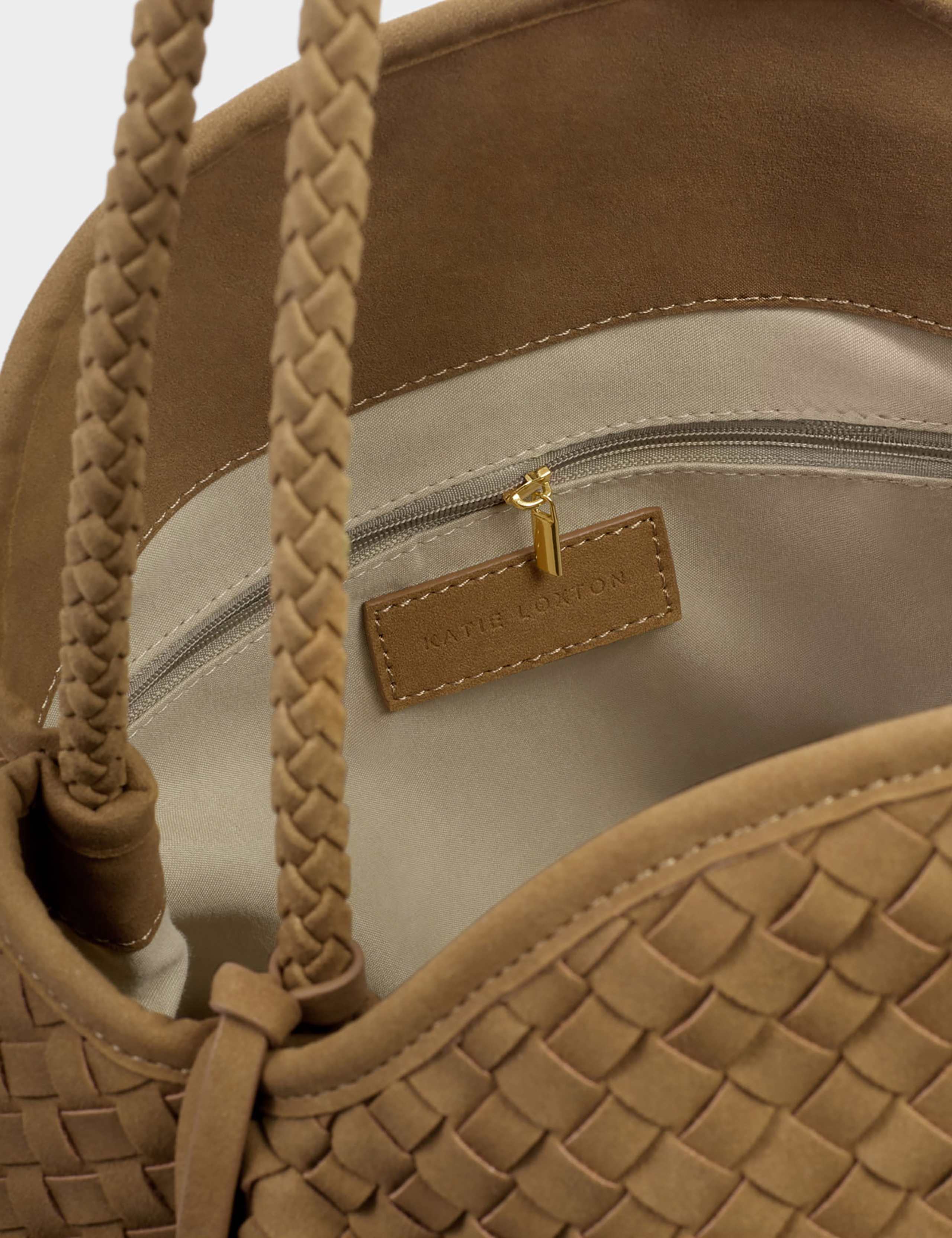 Woven Faux Suede Large Shoulder Bag 7 of 8