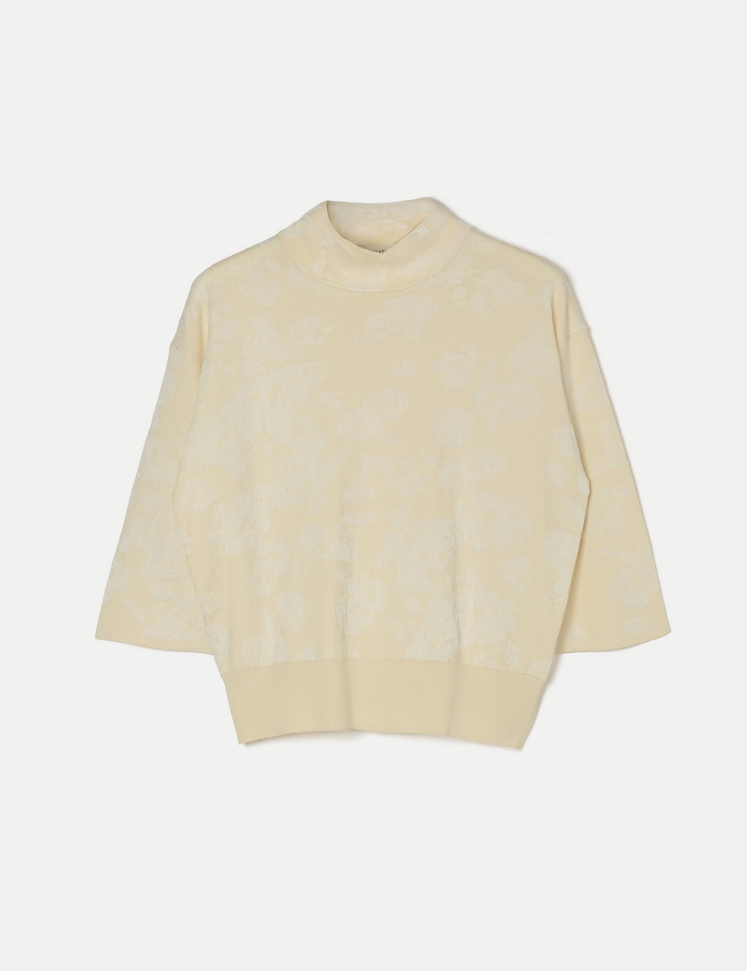 Jacquard High Neck Relaxed Fit Top 2 of 5