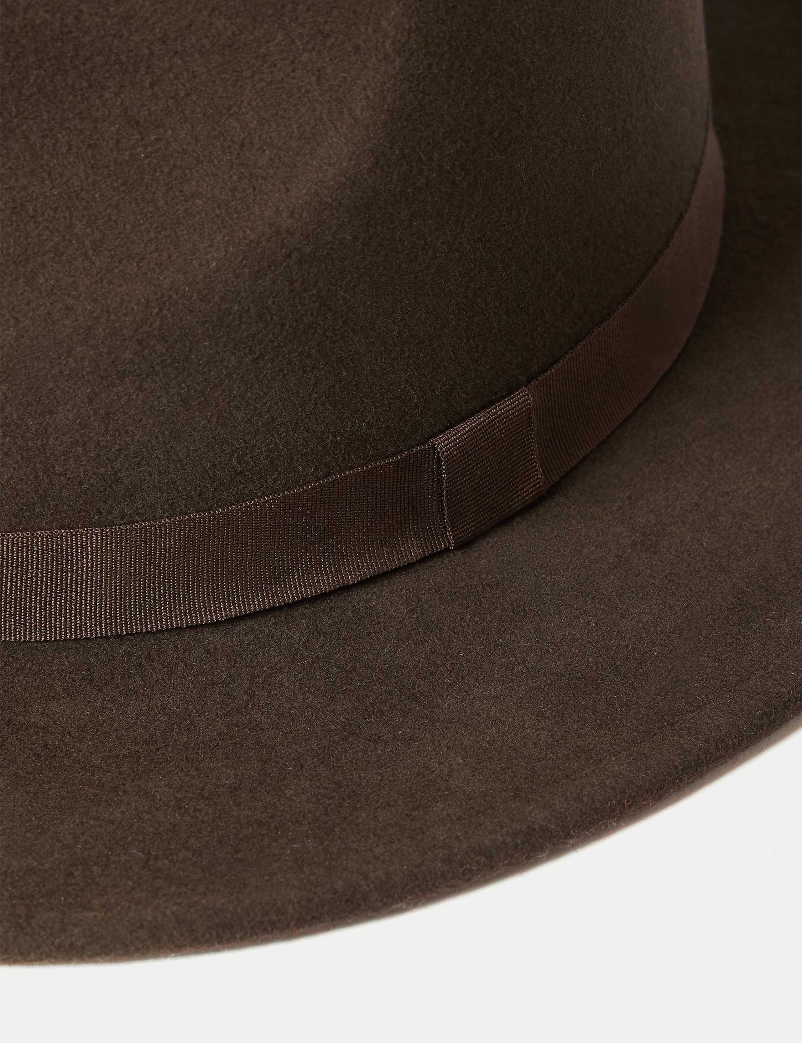 Pure Wool Band Trim Fedora Hat 3 of 3