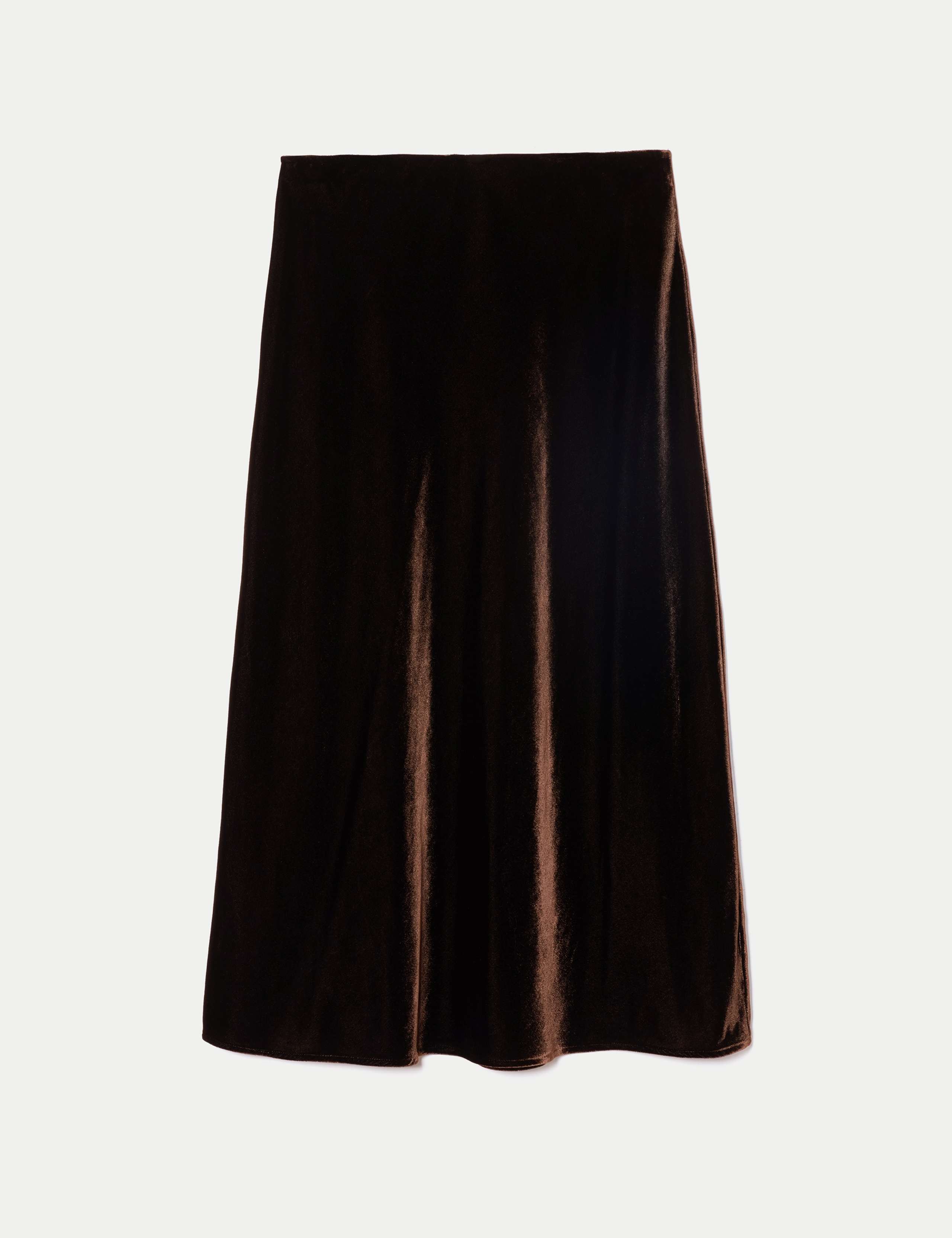 Velvet Midi Slip Skirt 2 of 5
