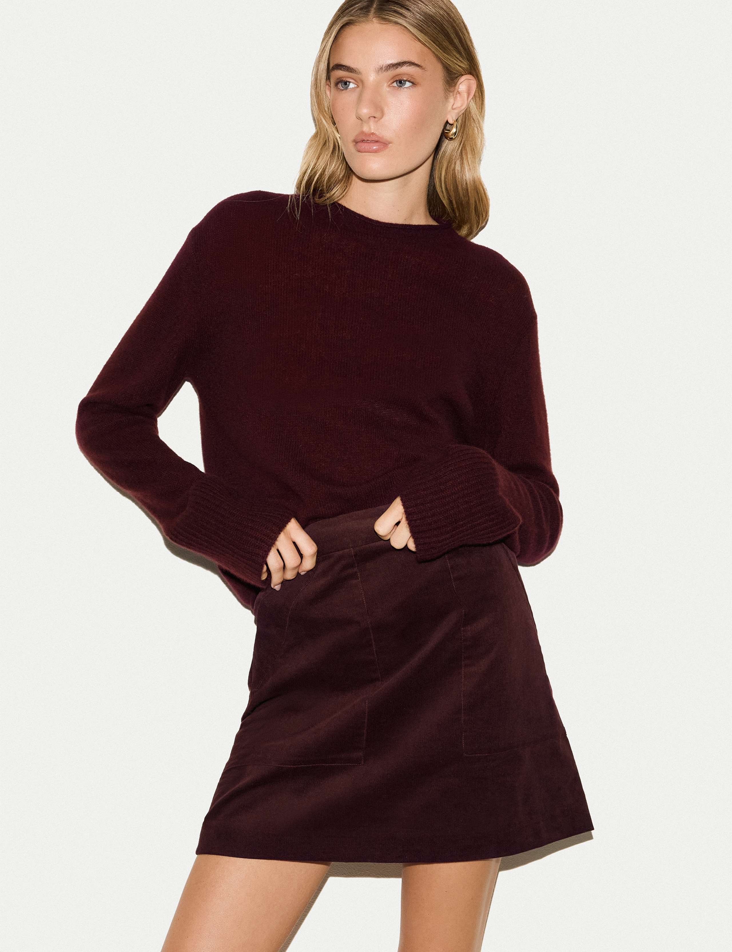 Cord High Waisted Mini Skirt 1 of 6