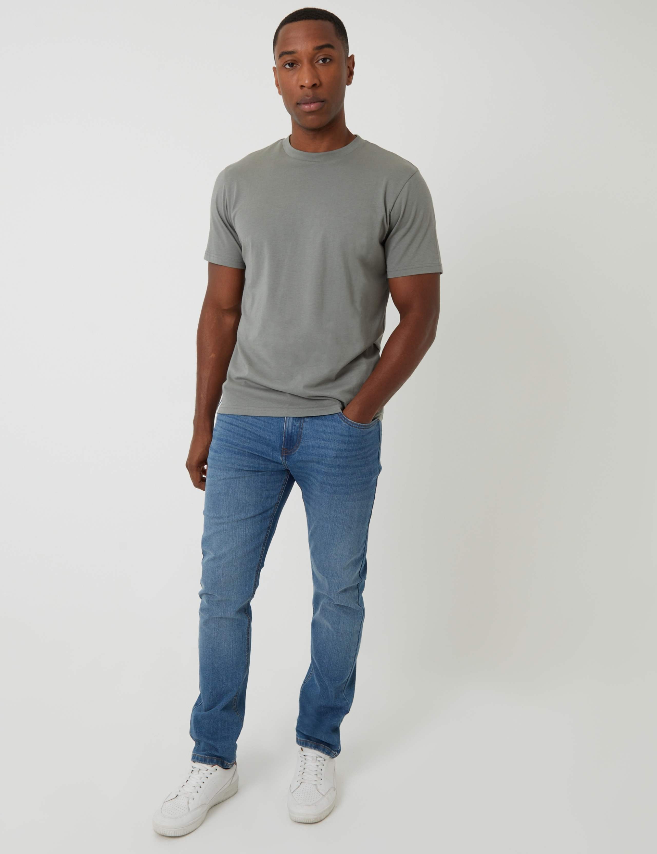 Slim Fit Cotton Rich Jeans 1 of 5
