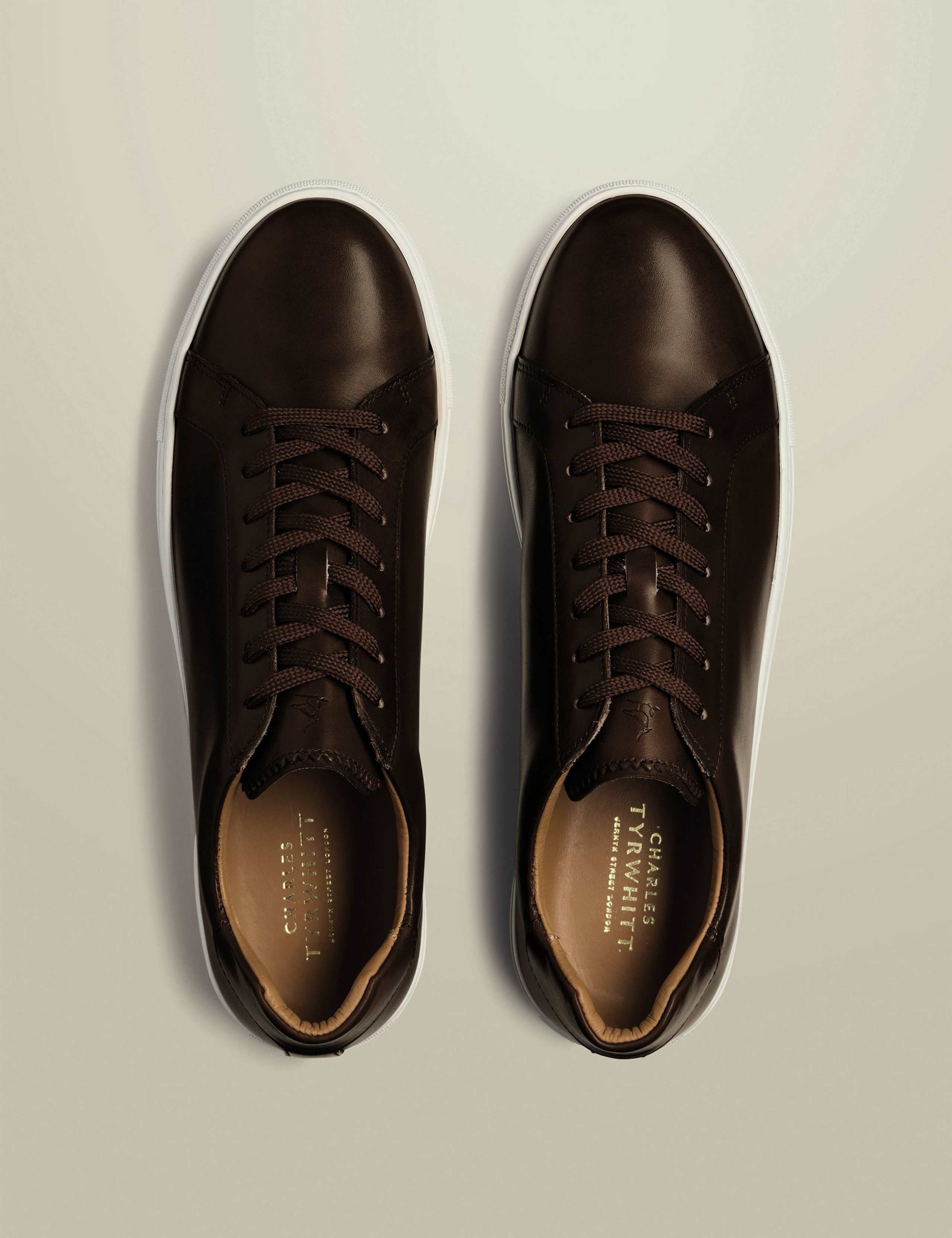 Leather Lace Up Trainers 3 of 4
