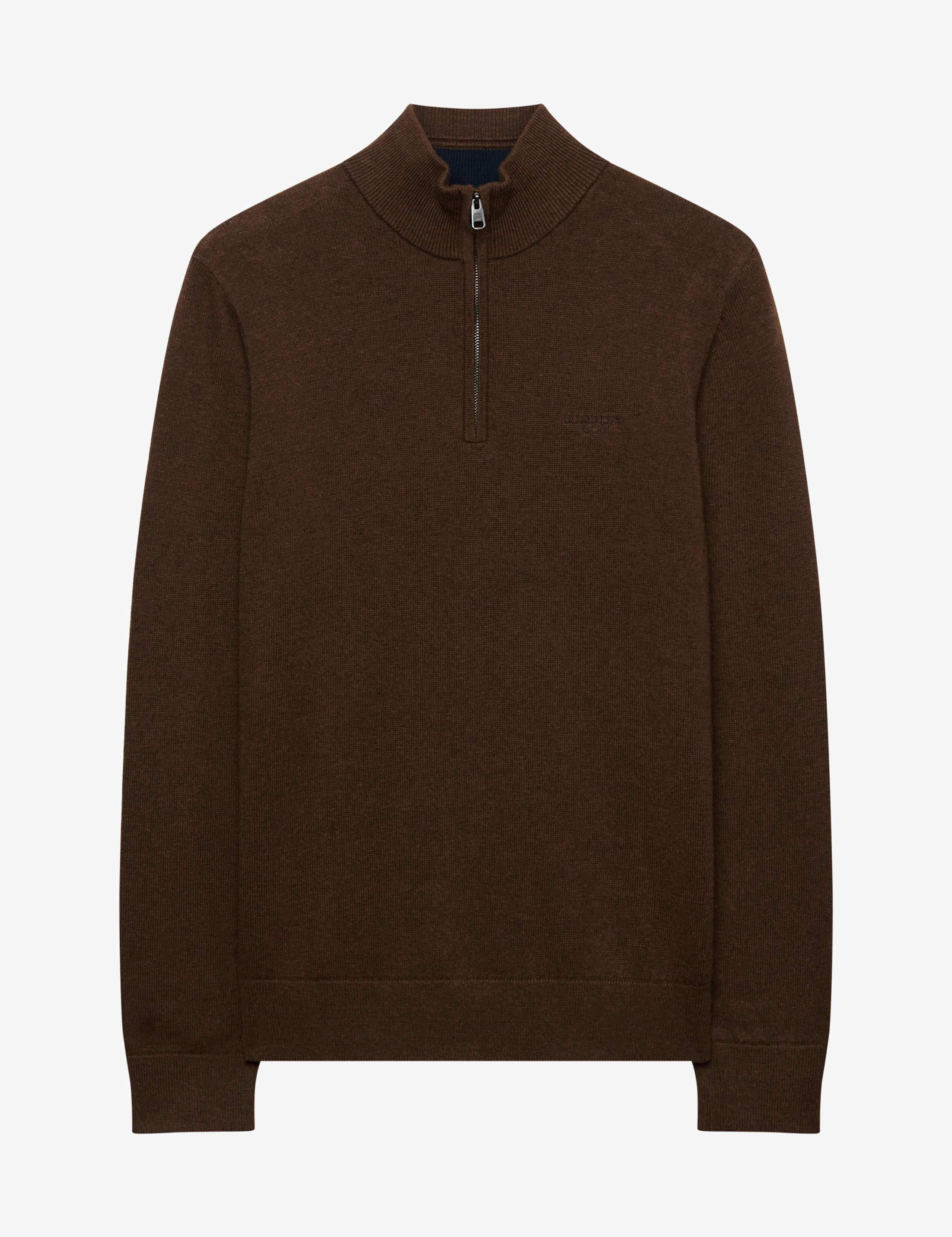 Pure Cotton Half Zip Jumper 2 of 7