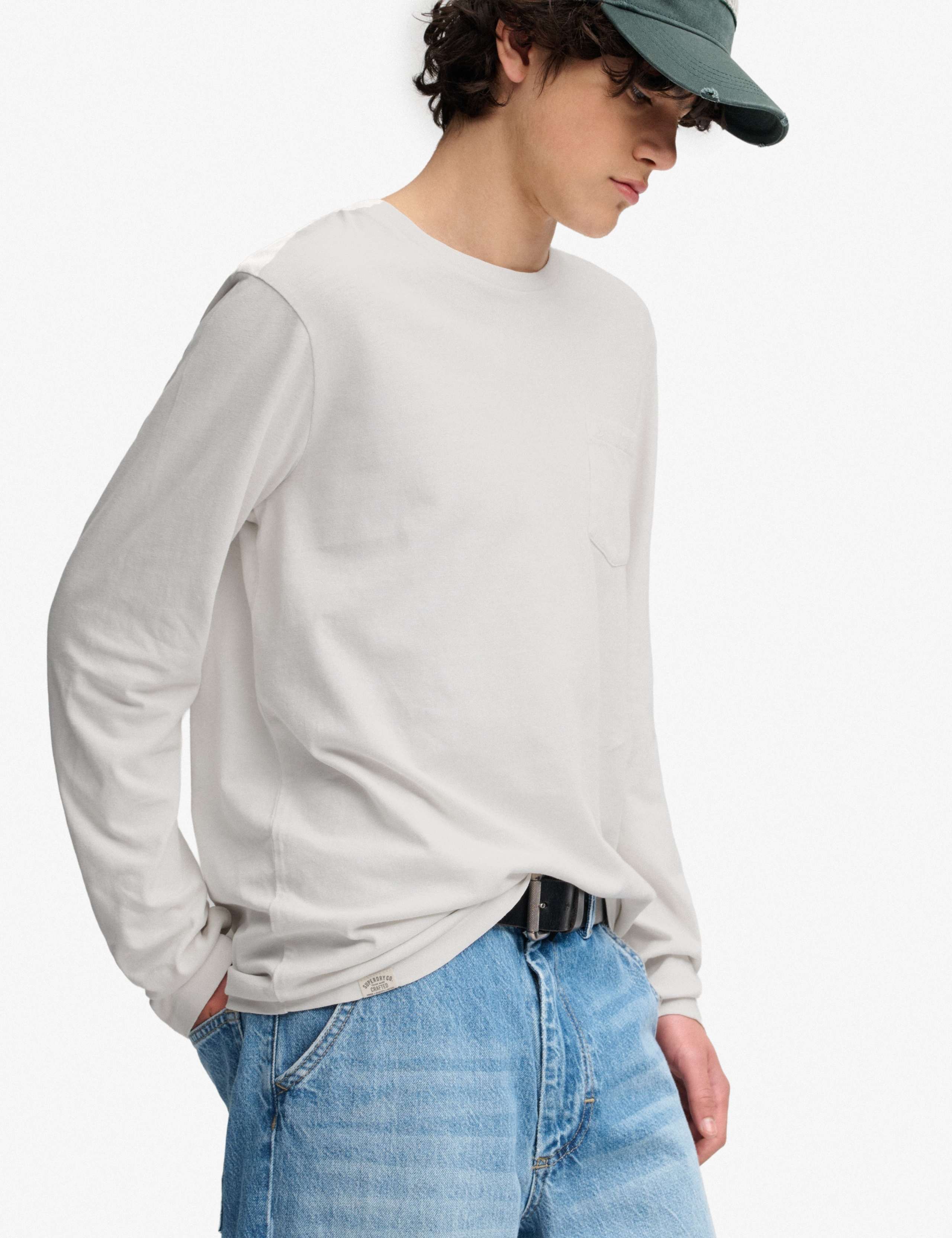 Cotton Rich Long Sleeve T-Shirt With Linen 4 of 7