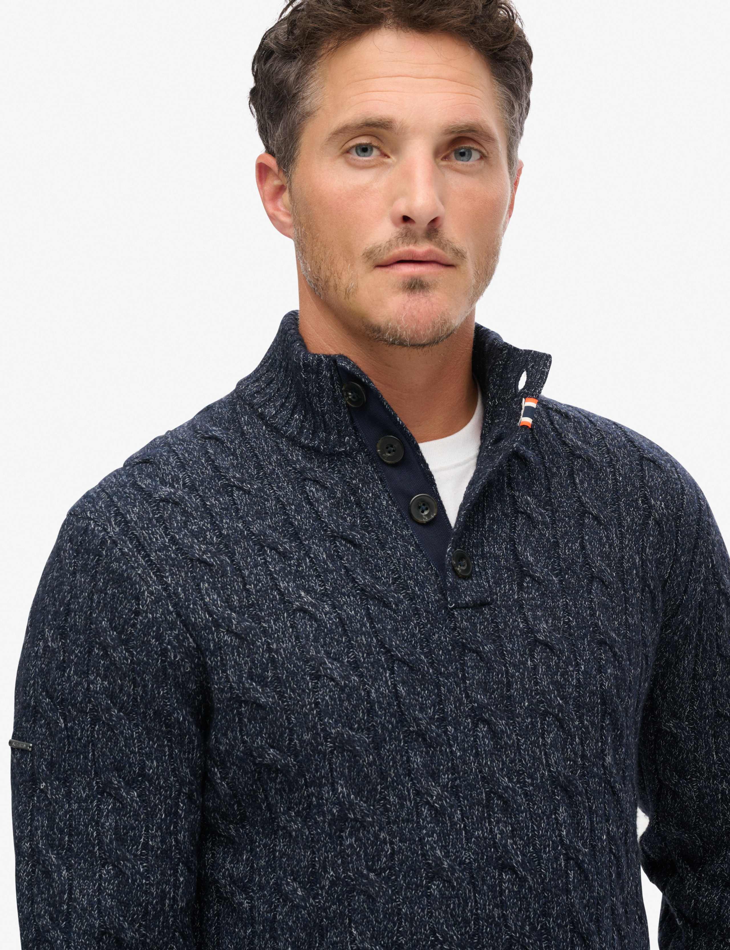Cable Button Neck Jumper 3 of 5