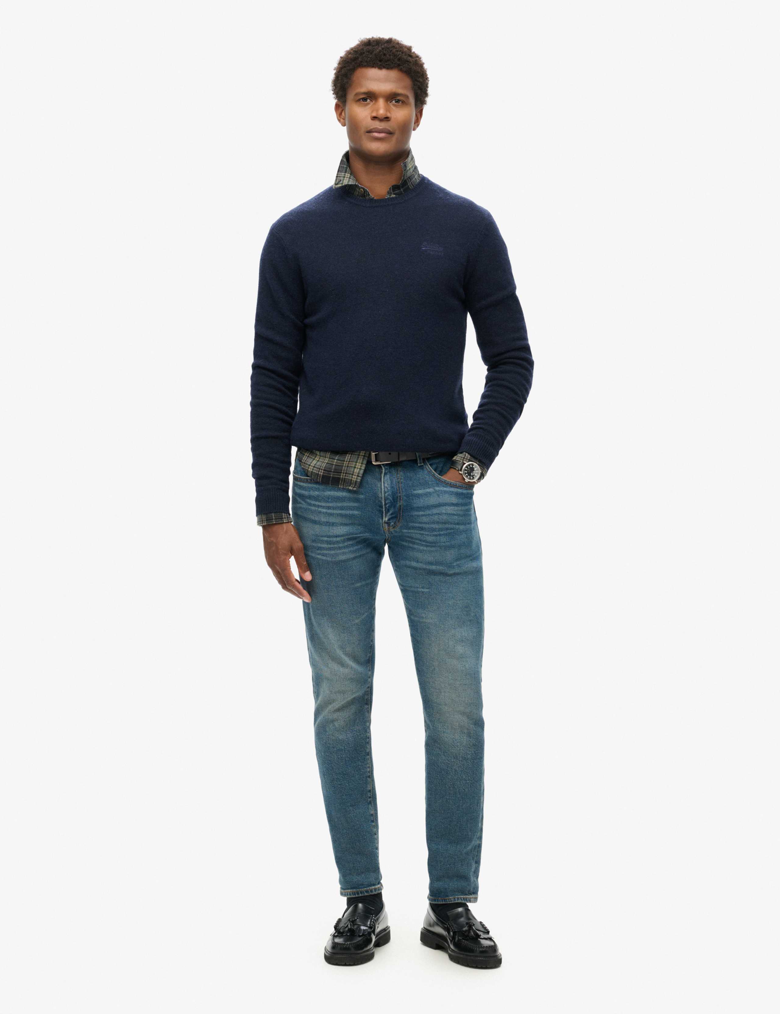 Wool Blend Ribbed Crew Neck Jumper 3 of 6