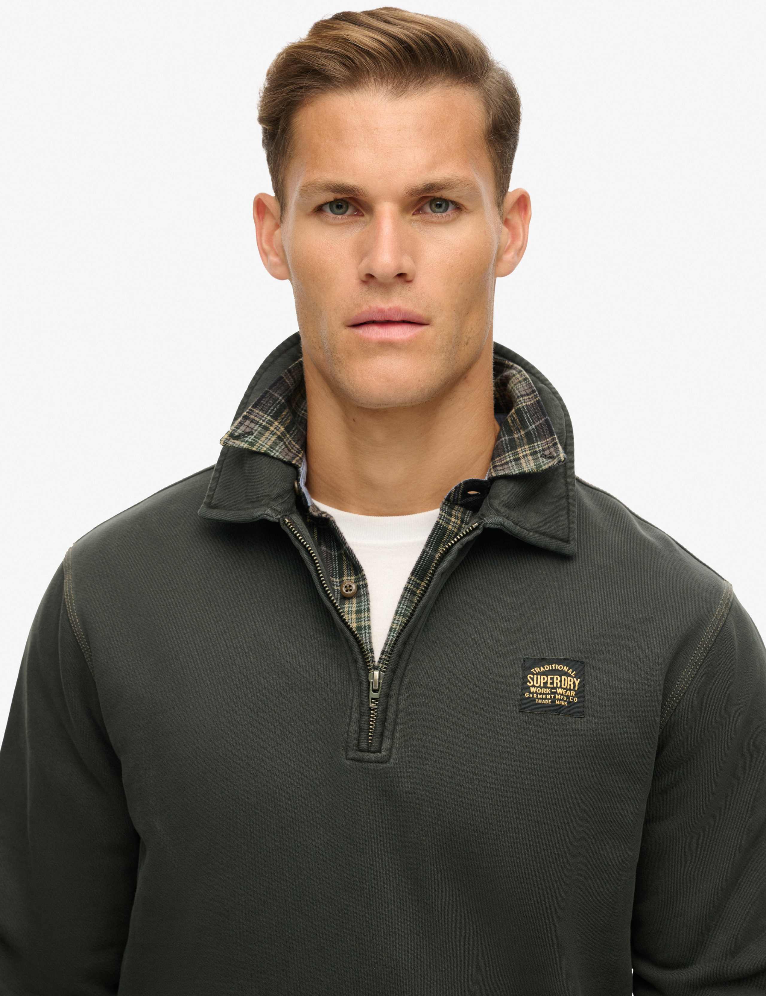 Pure Cotton Half Zip Long Sleeve Sweatshirt 3 of 6