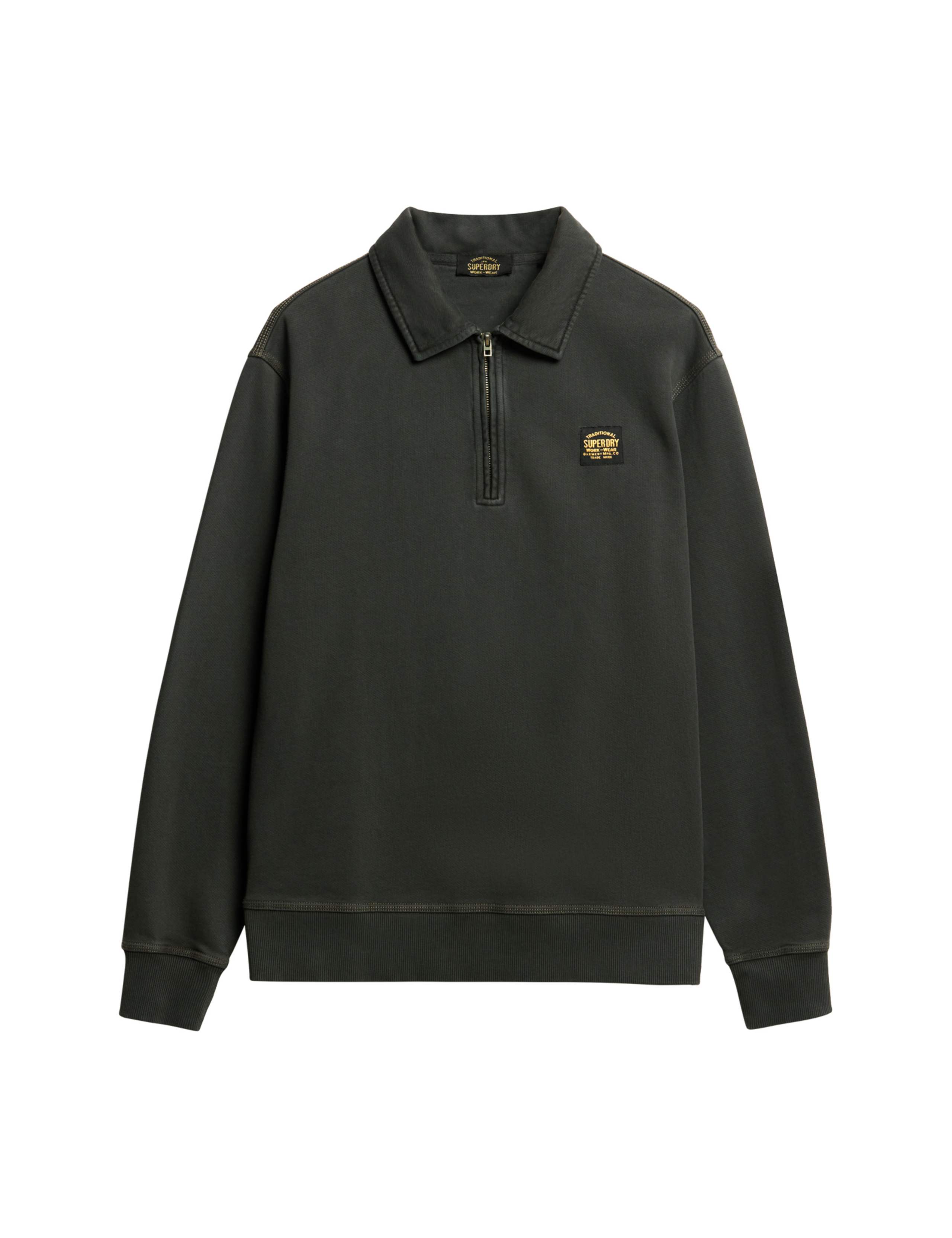 Pure Cotton Half Zip Long Sleeve Sweatshirt 2 of 6