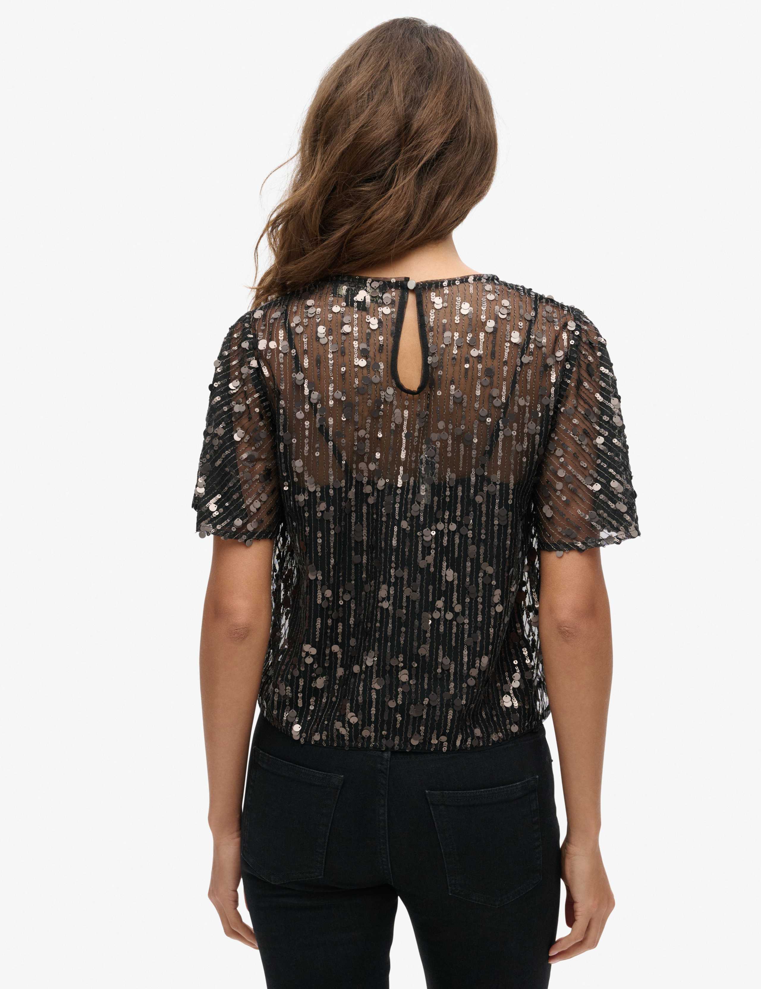 Sheer Sequin Top 4 of 6
