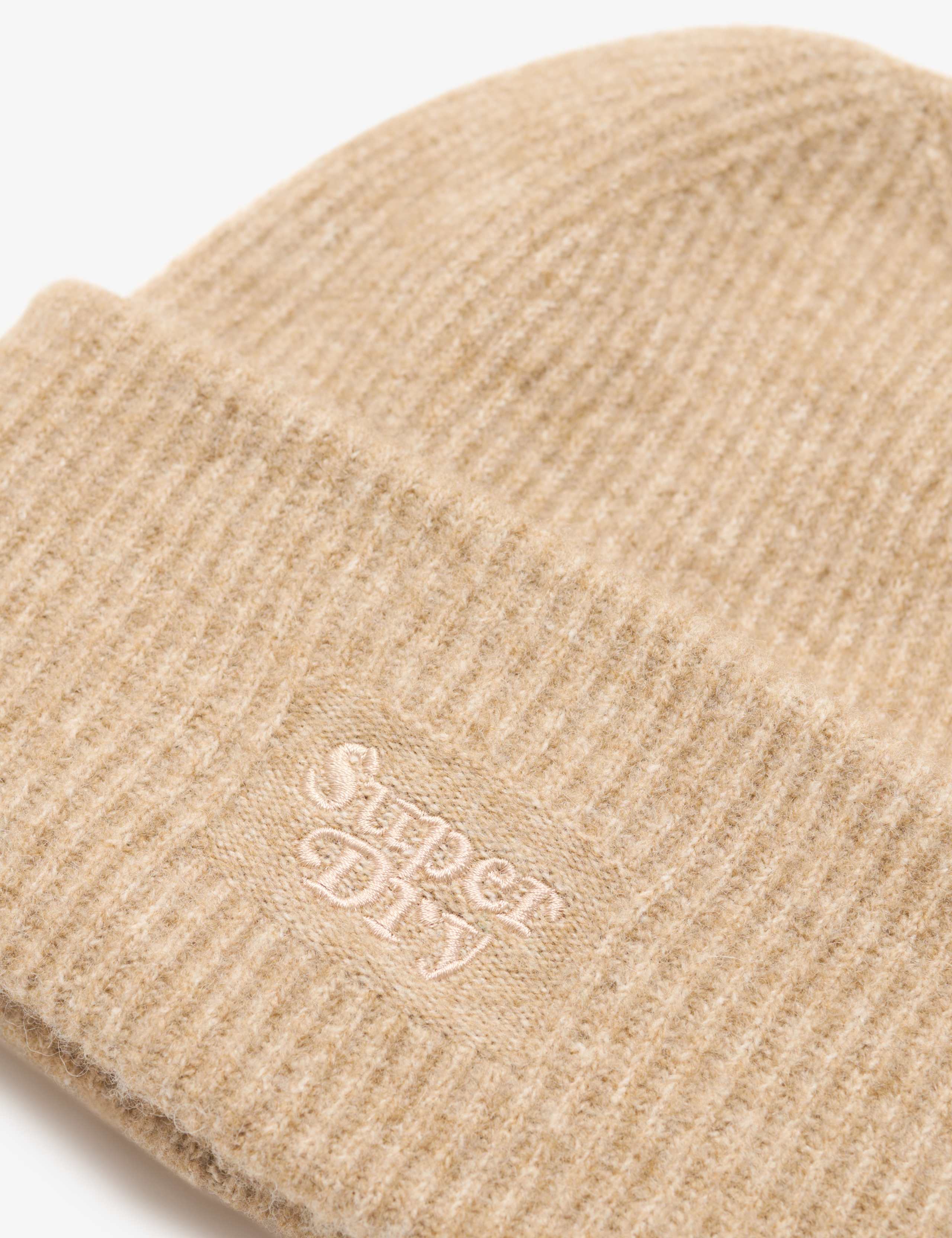 Rib Knitted Beanie Hat with Wool 2 of 3