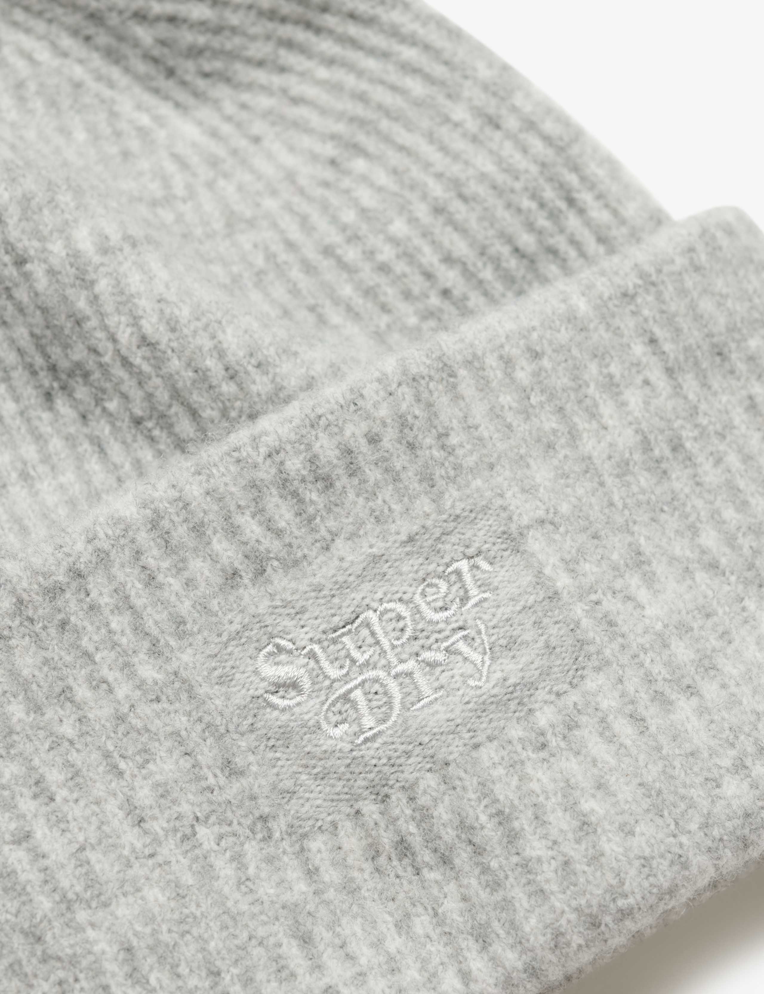 Rib Knitted Beanie Hat with Wool 4 of 4