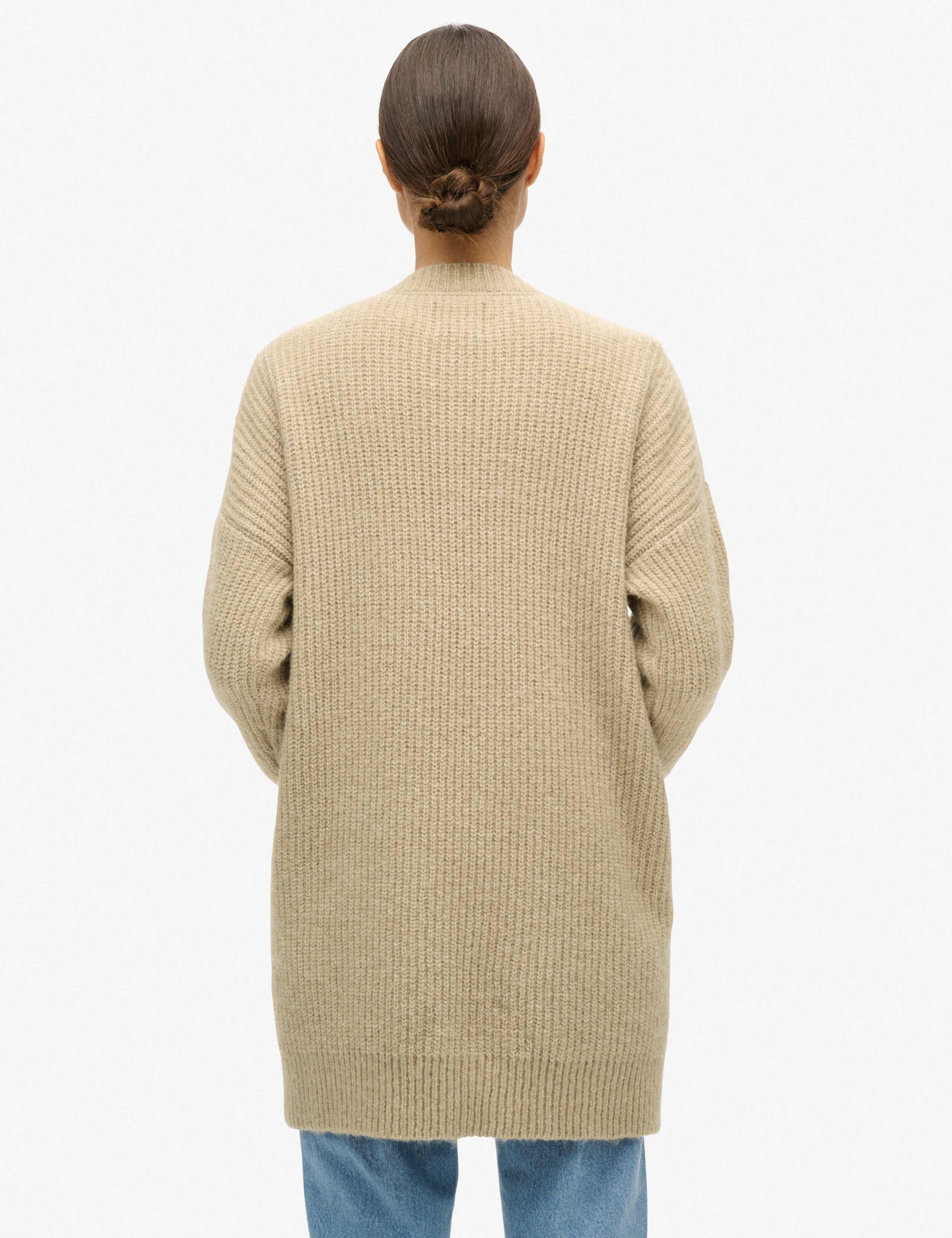Knitted Ribbed Longline Cardigan 4 of 7