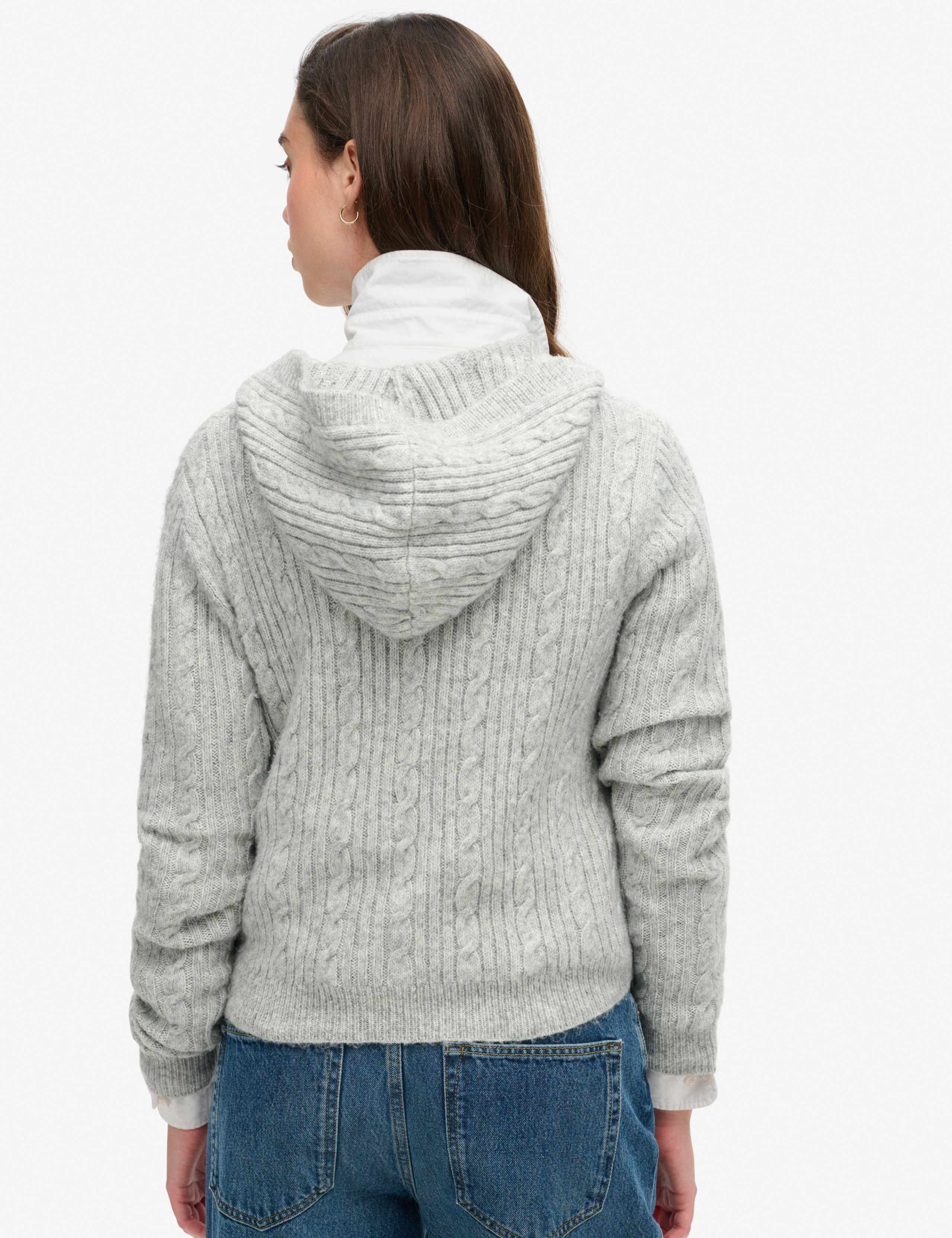 Cable Knit Zip Up Hoodie 4 of 6