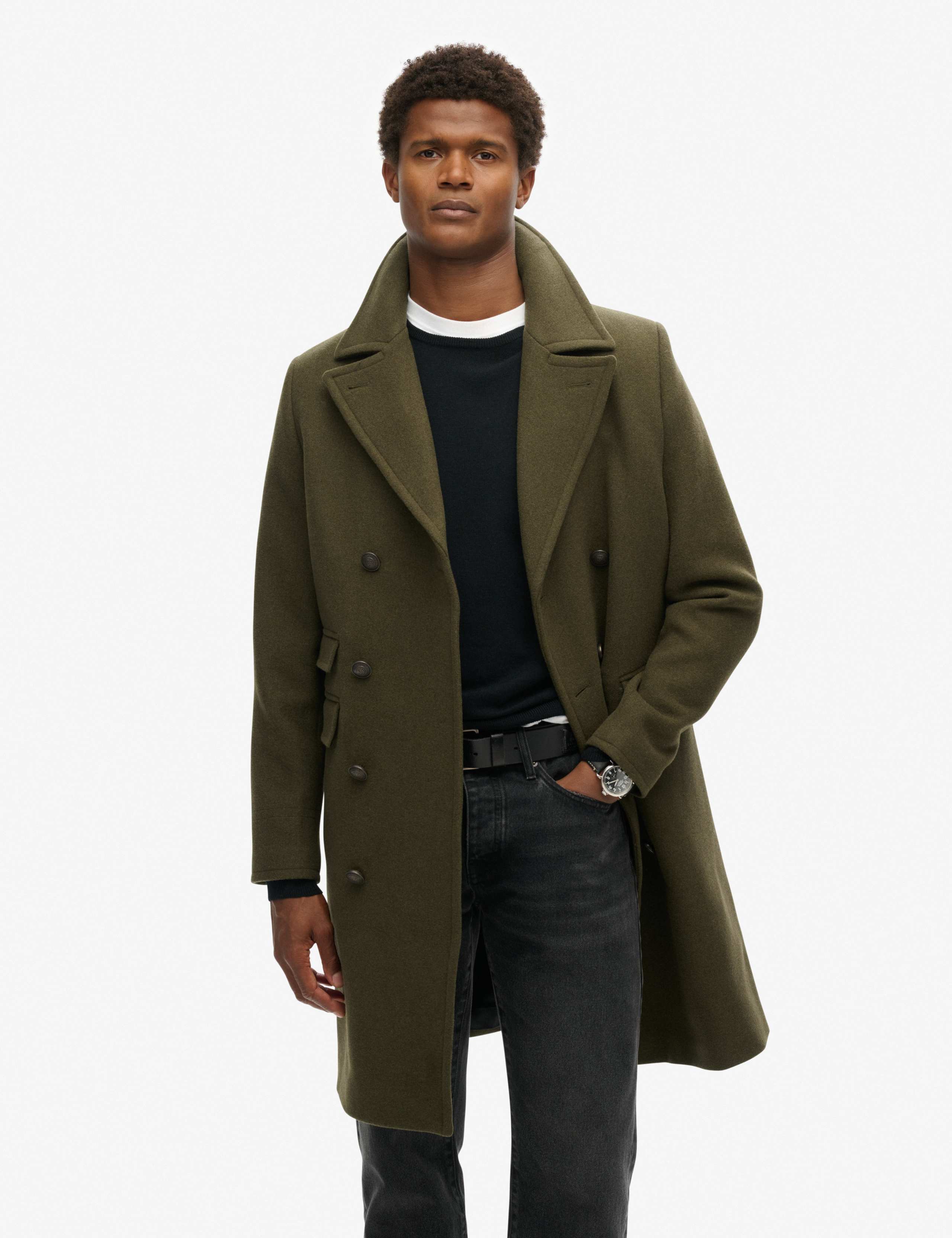 Wool Rich Double Breasted Trench Coat 3 of 9