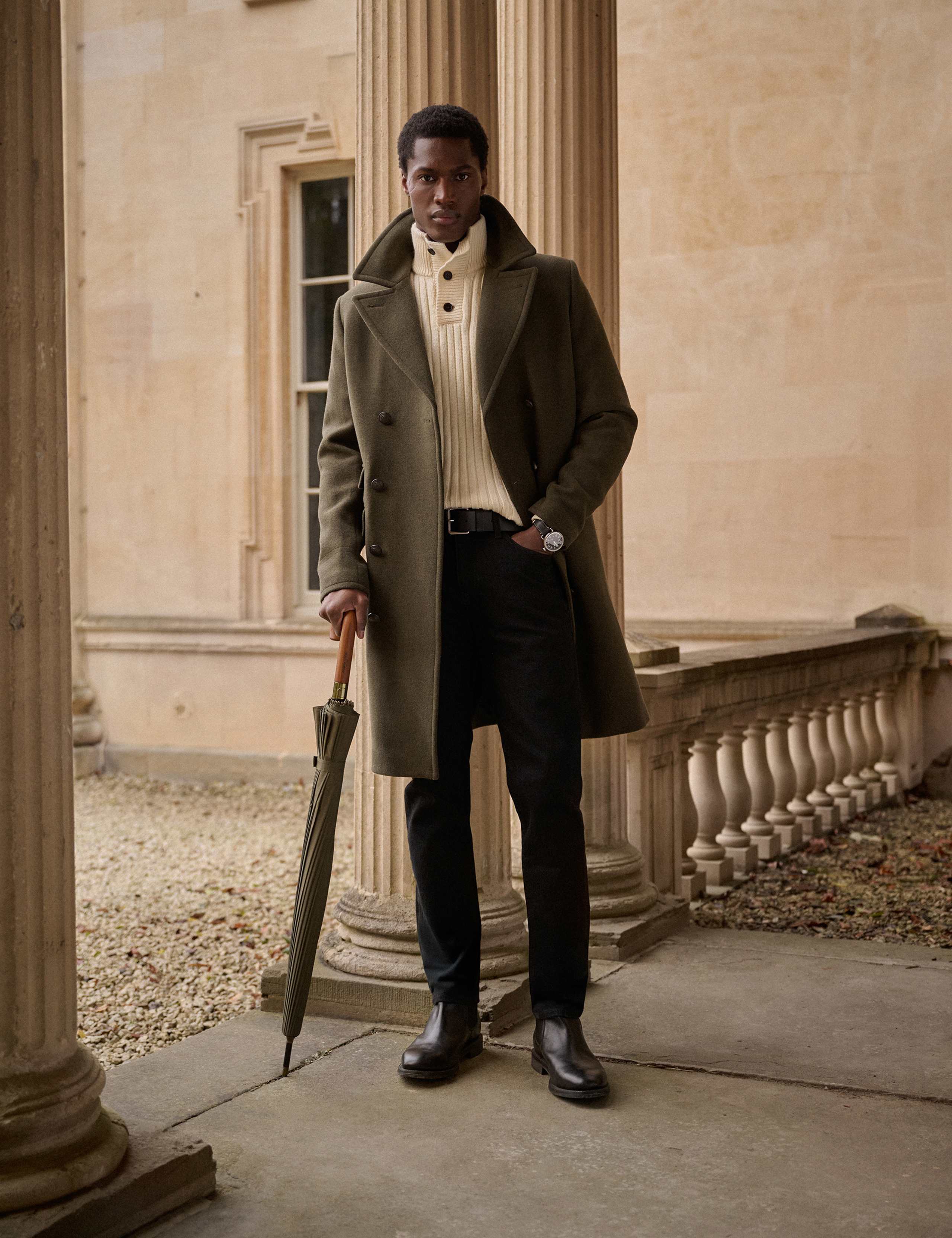 Wool Rich Double Breasted Trench Coat 9 of 9