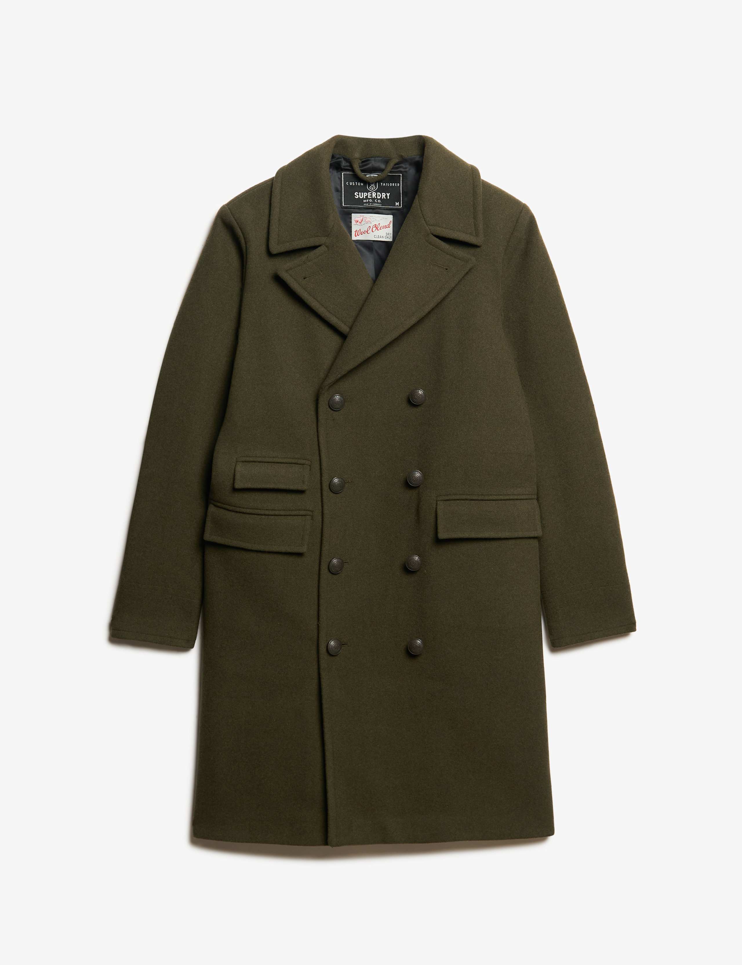 Wool Rich Double Breasted Trench Coat 2 of 9