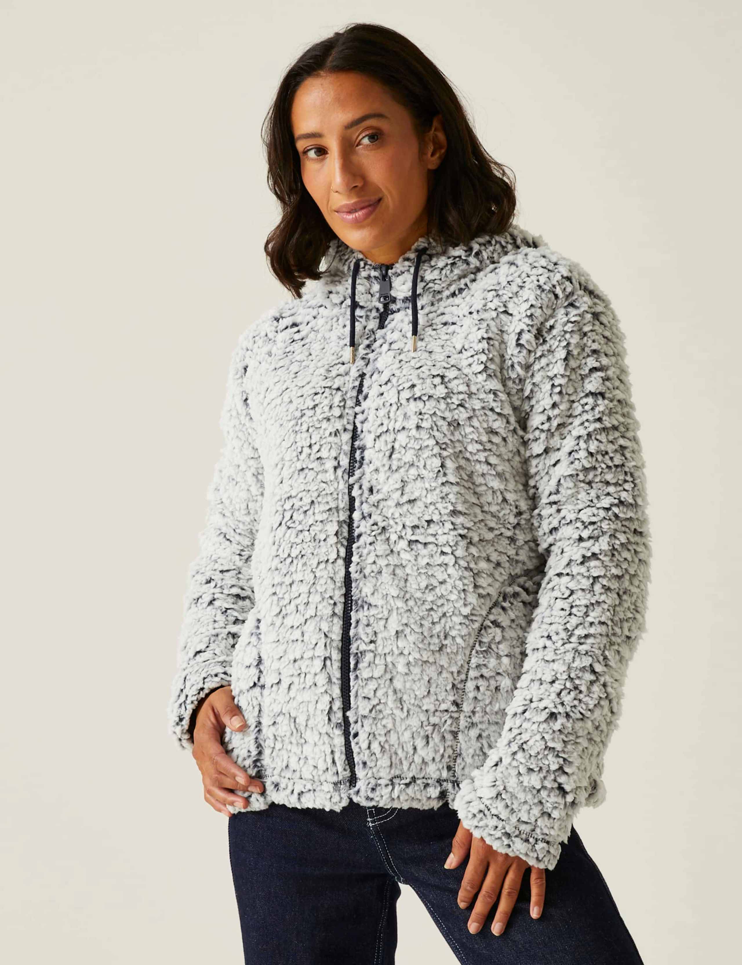 Zelpha Hooded Zip Up Fleece Jacket 1 of 5