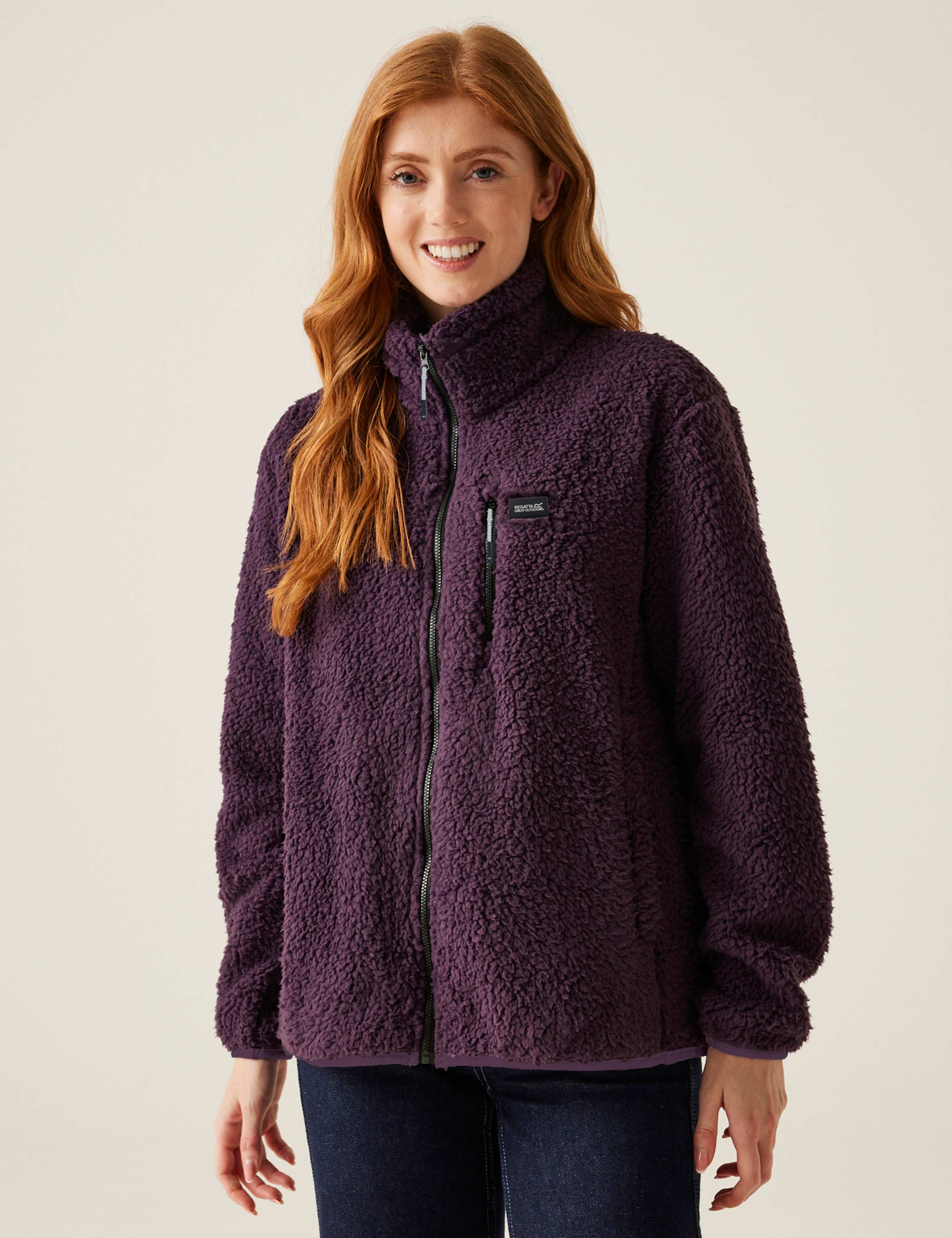 Ria Zip Up Funnel Neck Fleece Jacket 1 of 4
