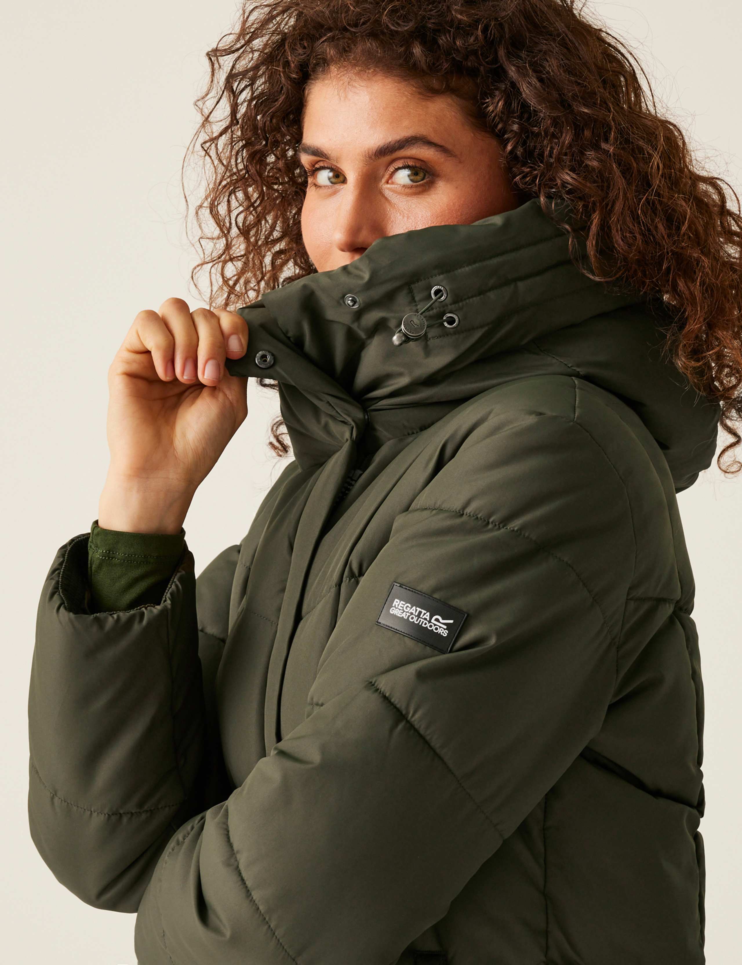 Nurie Hooded Quilted Padded Longline Coat 4 of 6