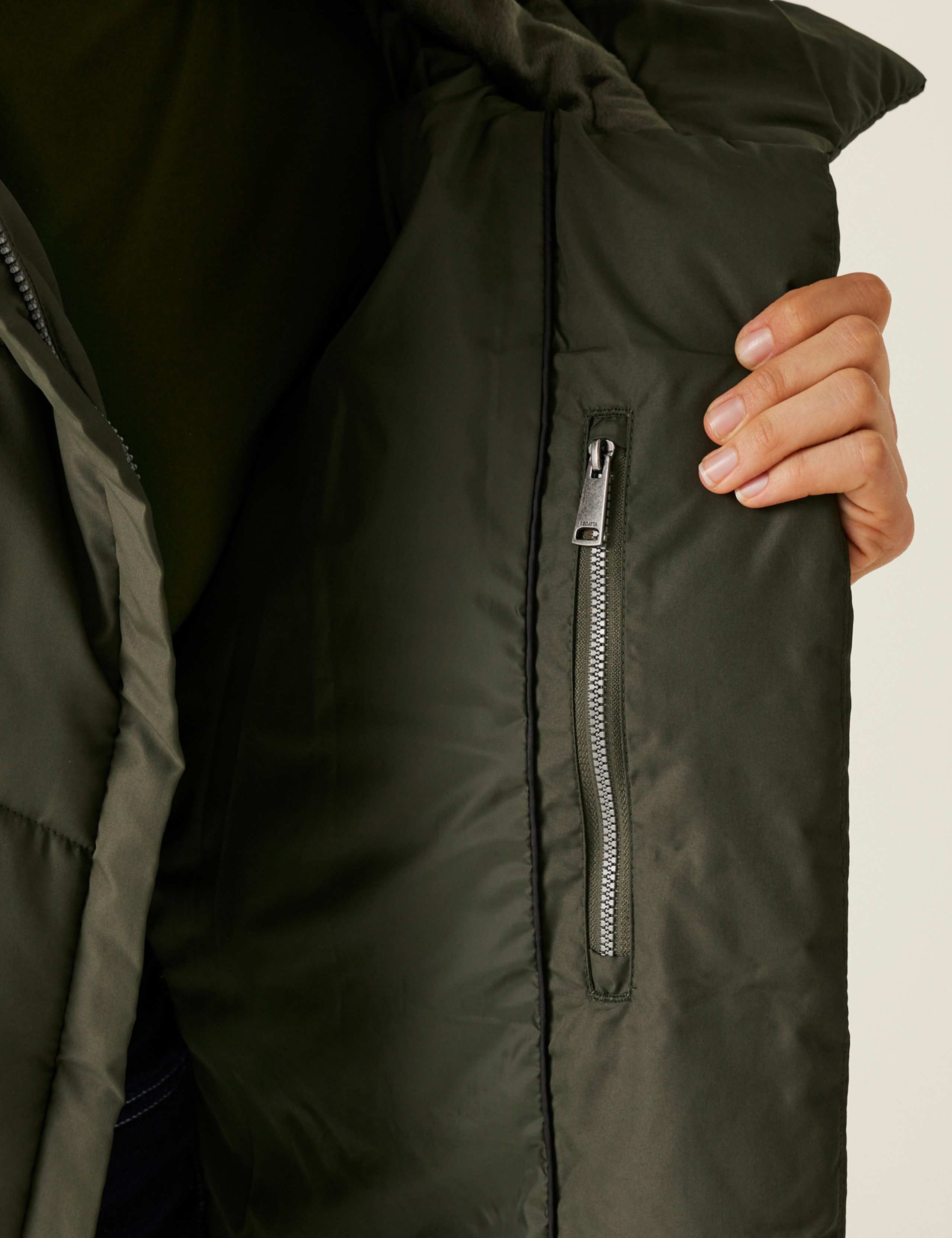 Nurie Hooded Quilted Padded Longline Coat 5 of 6