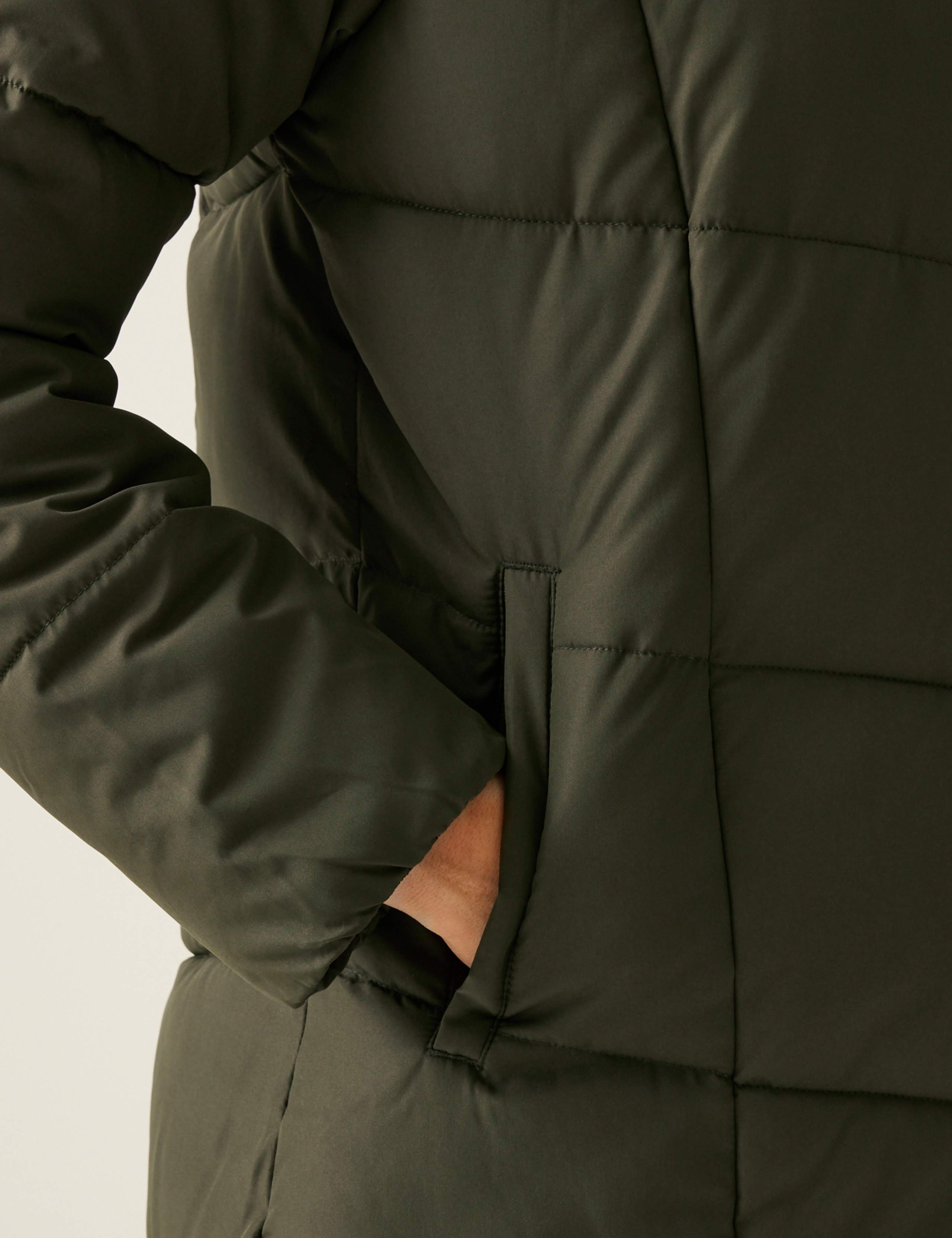 Nurie Hooded Quilted Padded Longline Coat 6 of 6