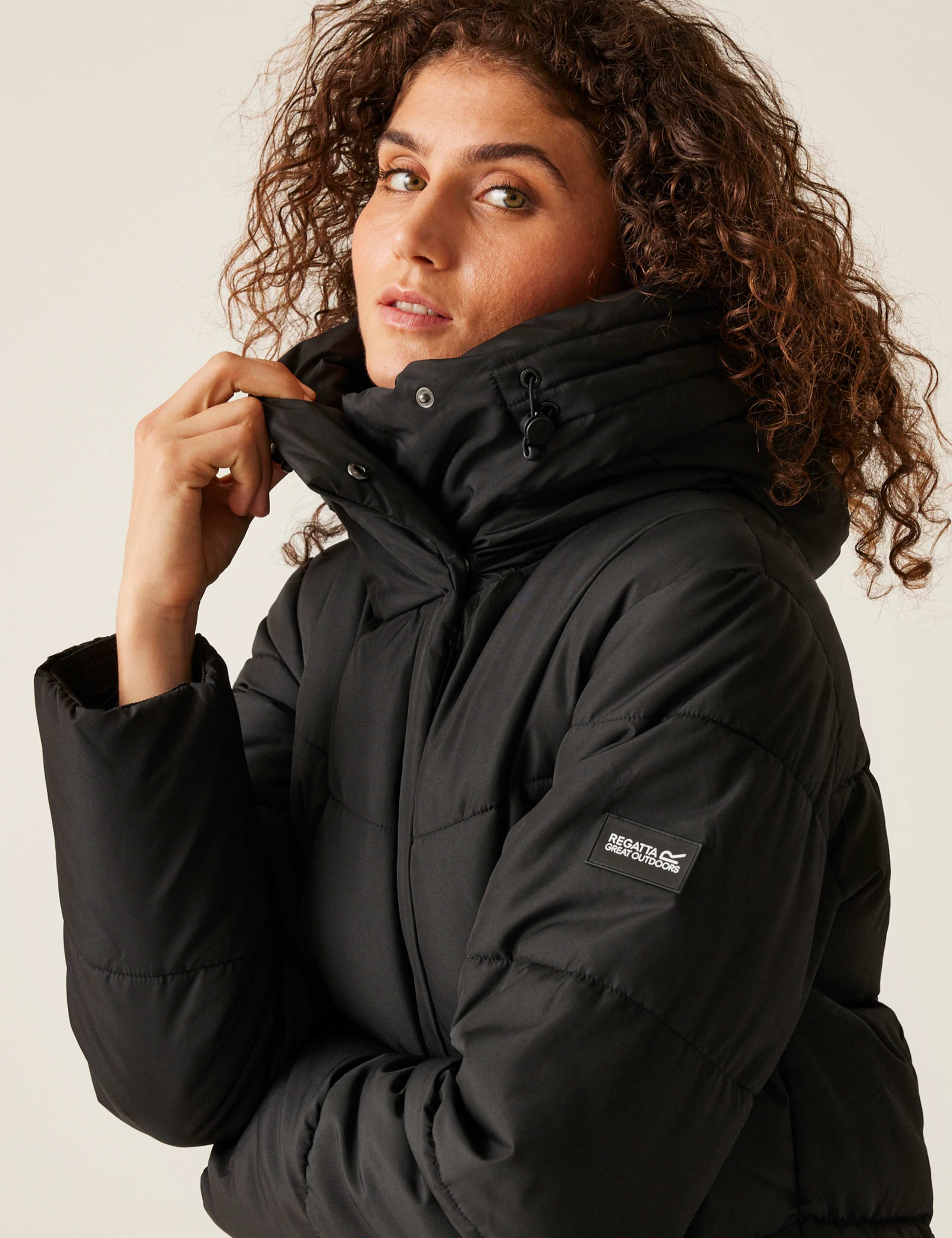 Nurie Hooded Quilted Padded Longline Coat 5 of 7