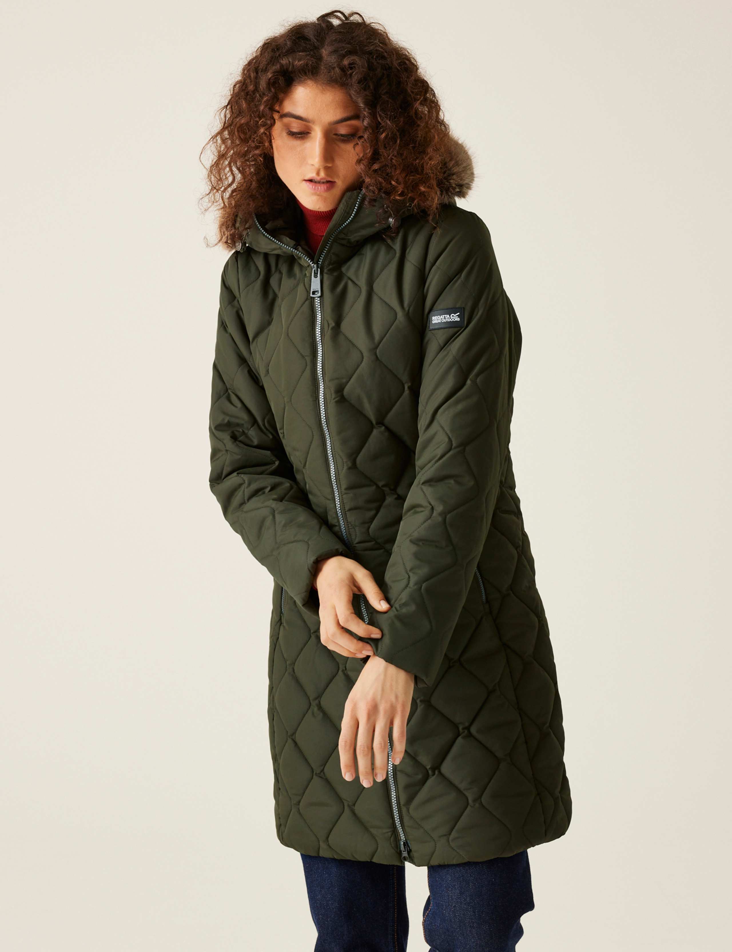 Fritha III Hooded Padded Longline Coat 1 of 7