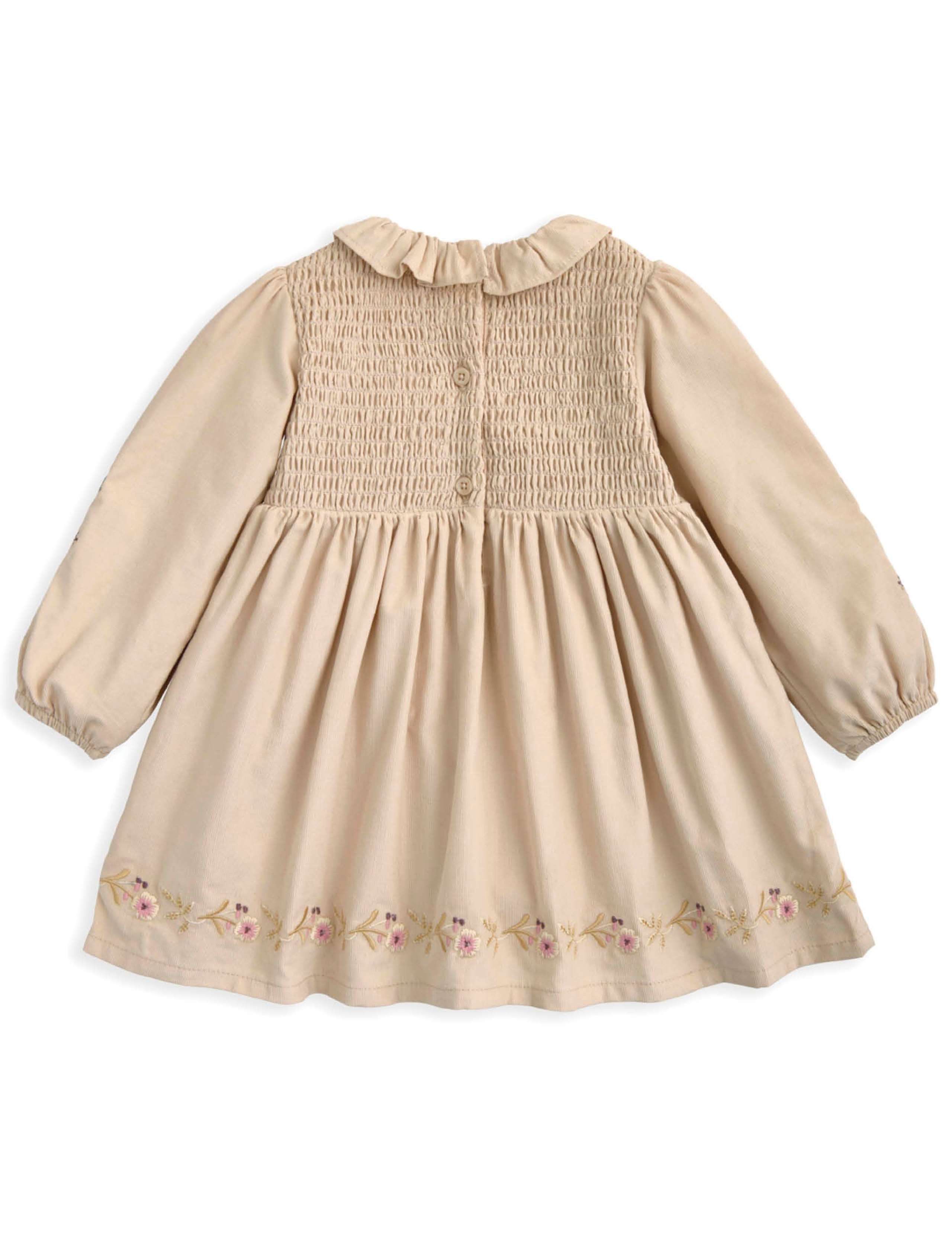 Pure Cotton Cord Floral Dress (0 Mths-3 Yrs) 3 of 3