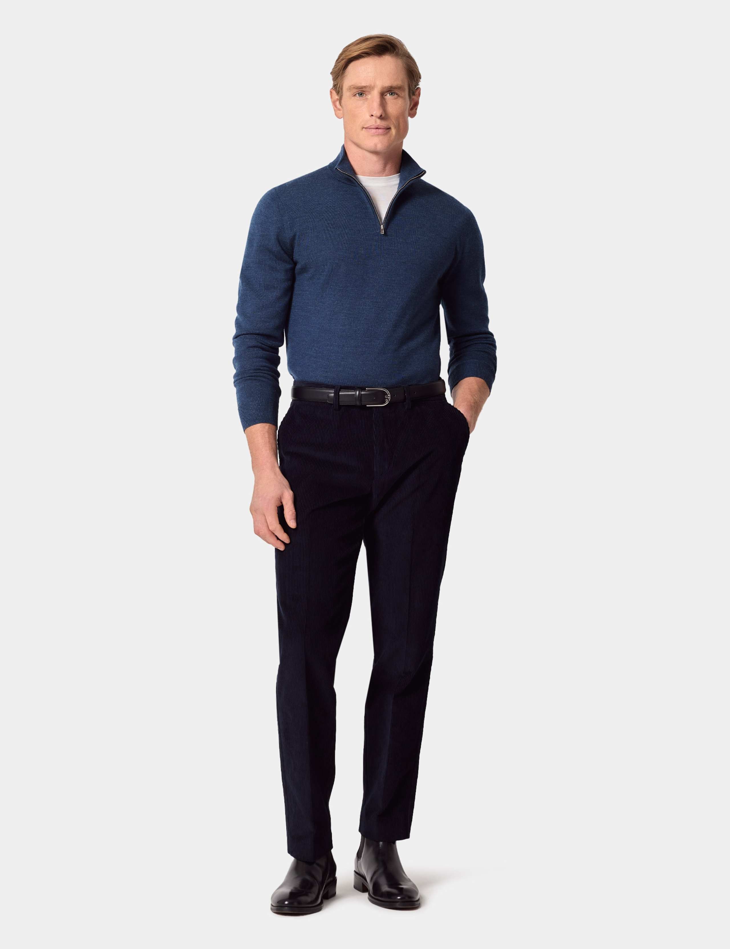Pure Merino Wool Half Zip Jumper 3 of 6